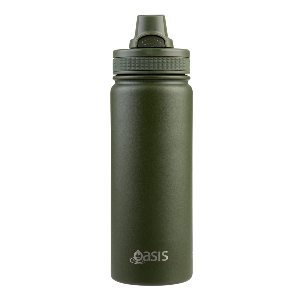 Oasis Challenger Double Wall Sports Bottle Quick Release 550ml - Forest Green