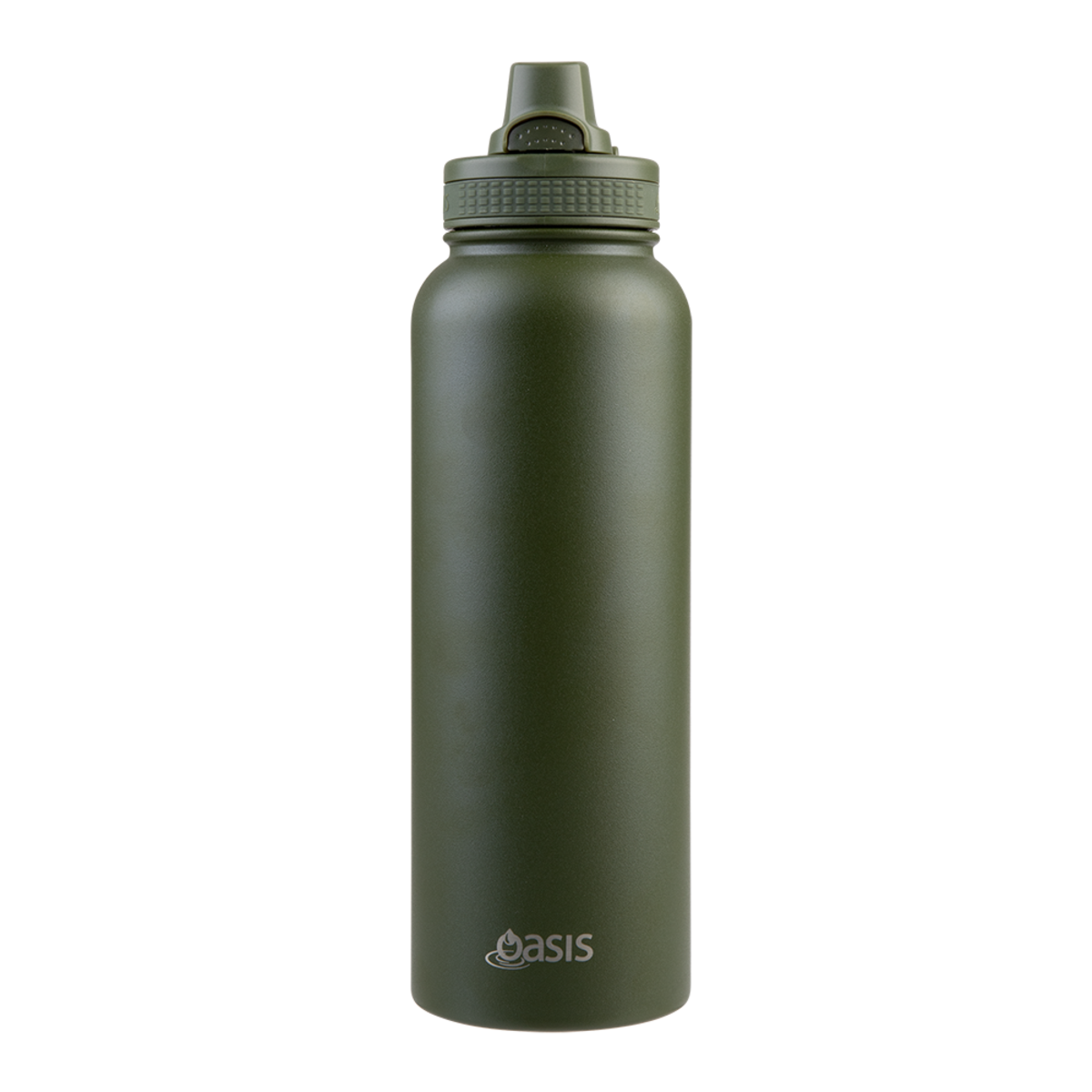 Oasis Challenger Double Wall Sports Bottle Quick Release 1.1L - Forest Green