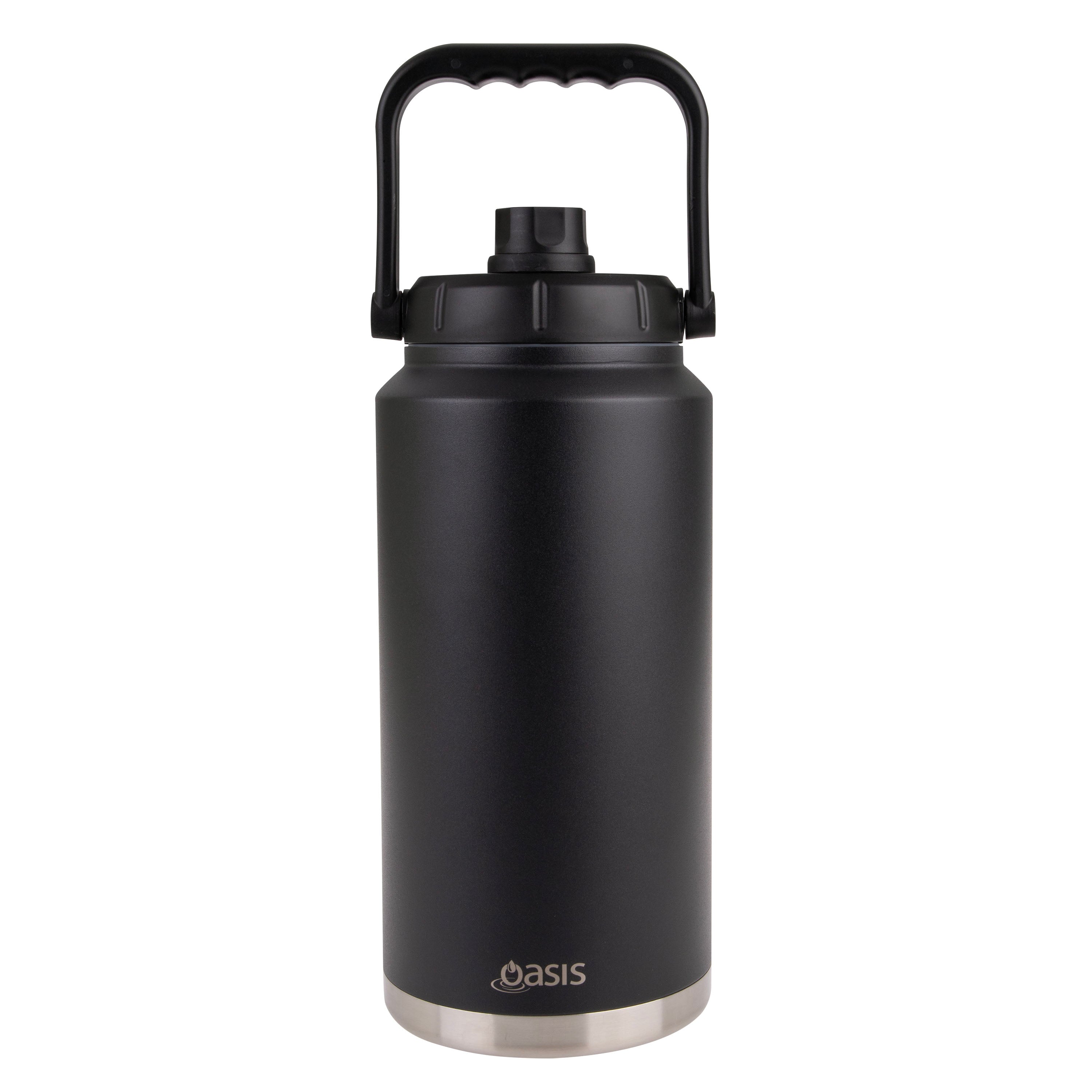 Oasis Stainless Steel Jug with Carry Handle 3.8L - Black