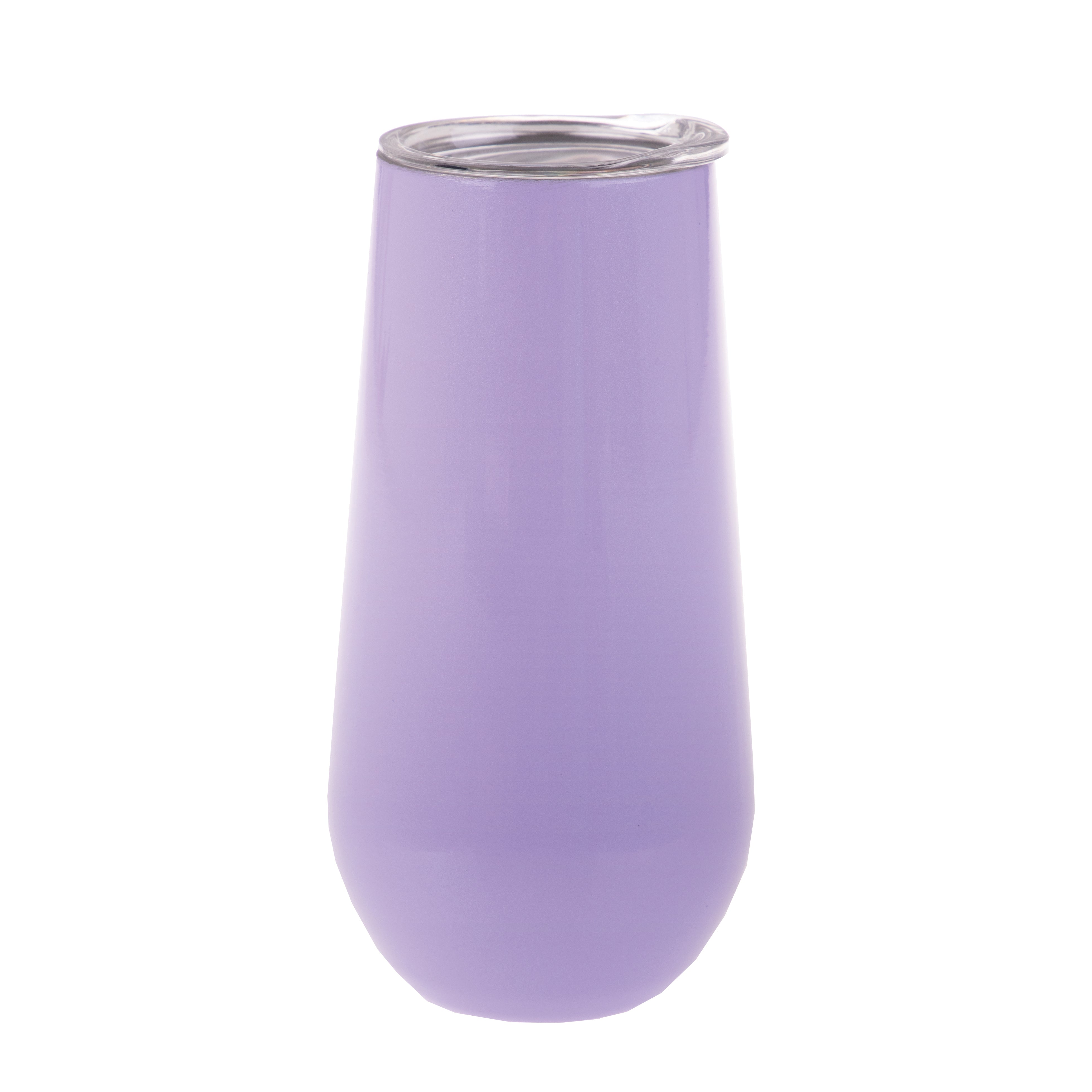 Oasis Stainless Steel Double Wall Champagne Flute 180ml - Lilac
