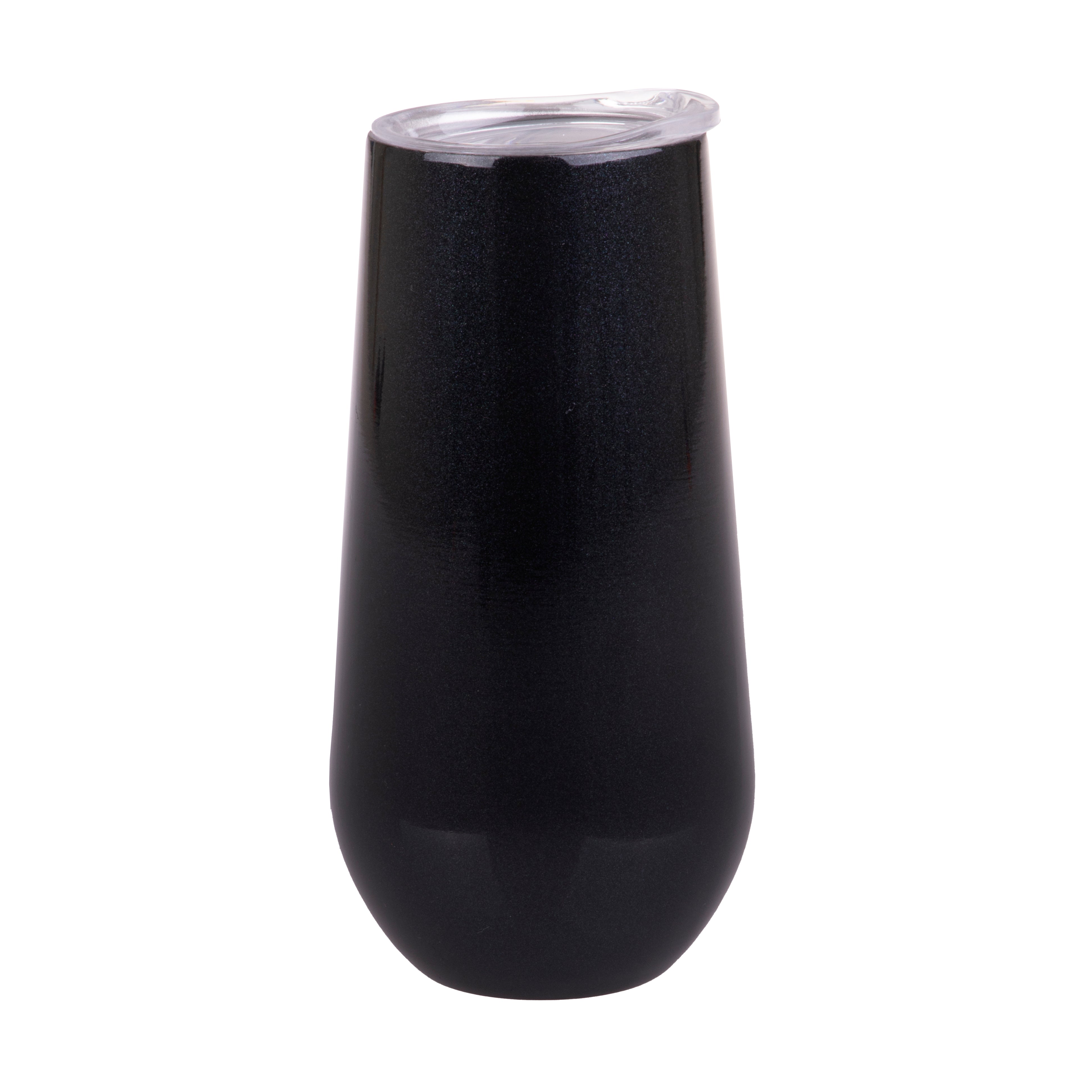 Oasis Stainless Steel Double Wall Champagne Flute 180ml - Midnight