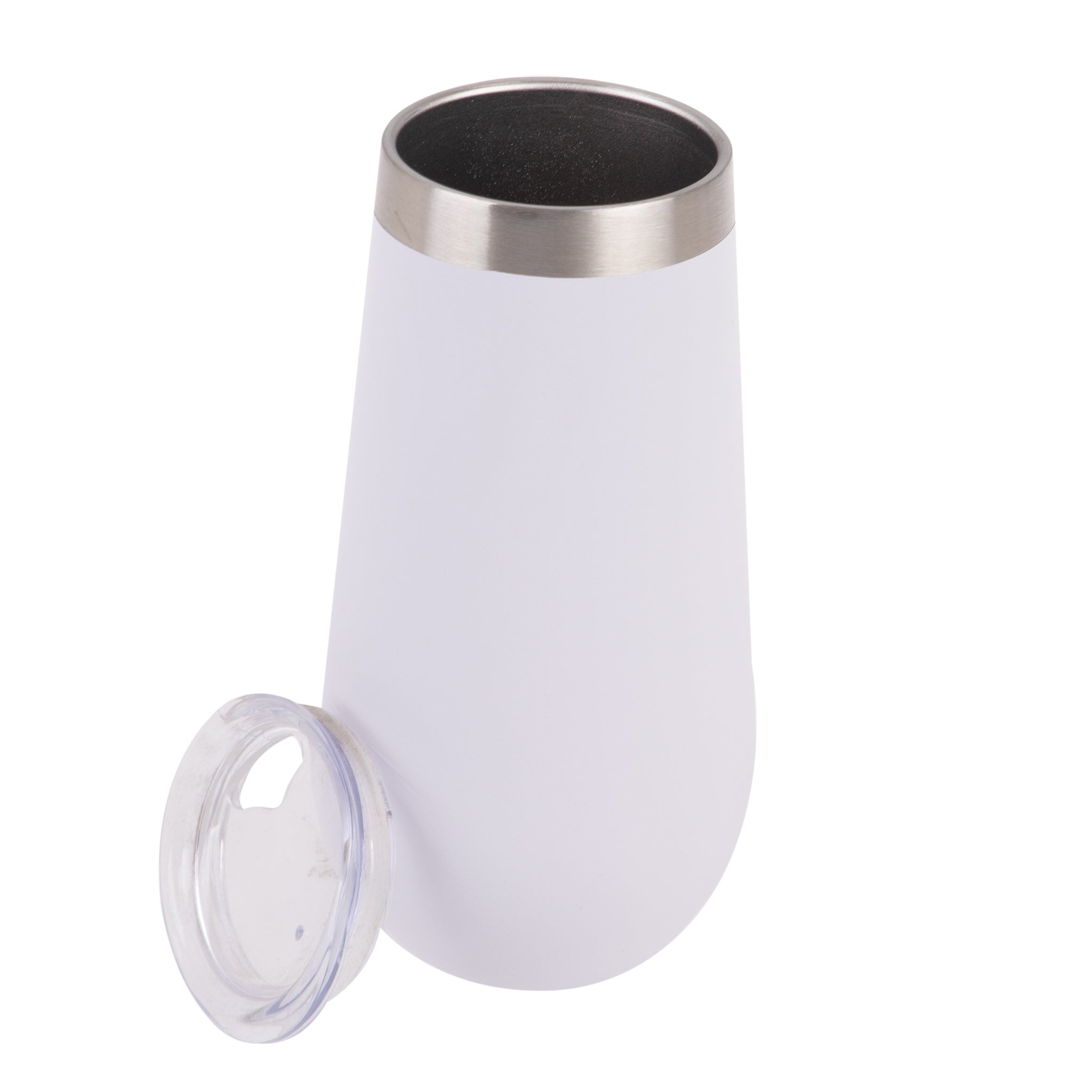 Oasis Stainless Steel Double Wall Champagne Flute 180ml - Matte White