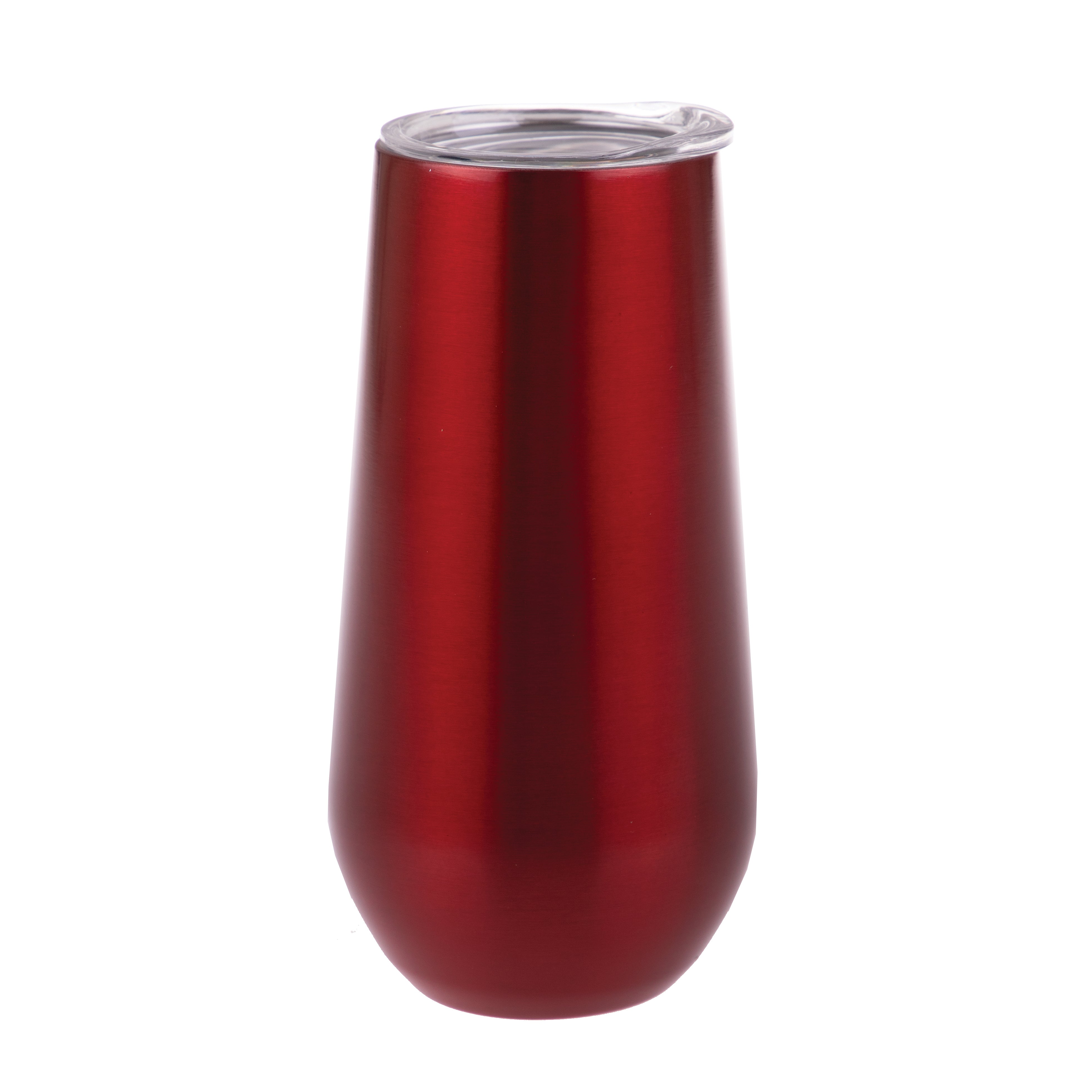 Oasis Stainless Steel Double Wall Champagne Flute 180ml - Ruby