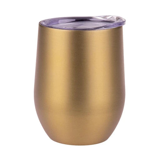 Oasis Stainless Steel Double Wall Wine Tumbler 330ml - Champagne Gold