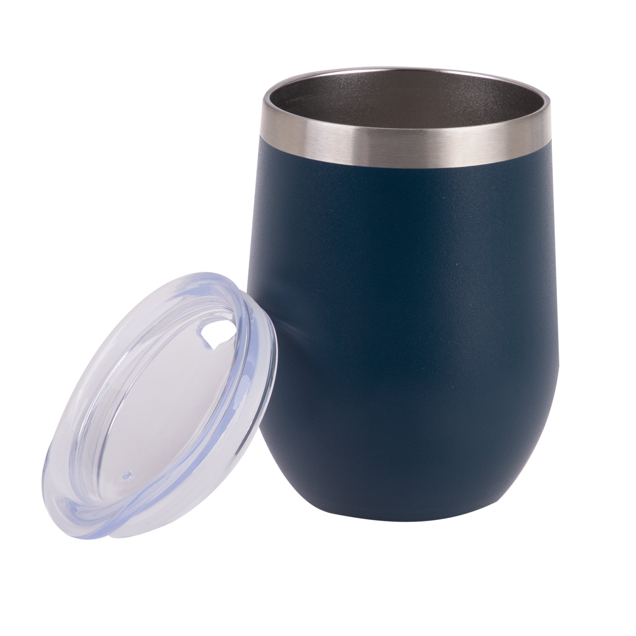 Oasis Stainless Steel Double Wall Wine Tumbler 330ml - Navy