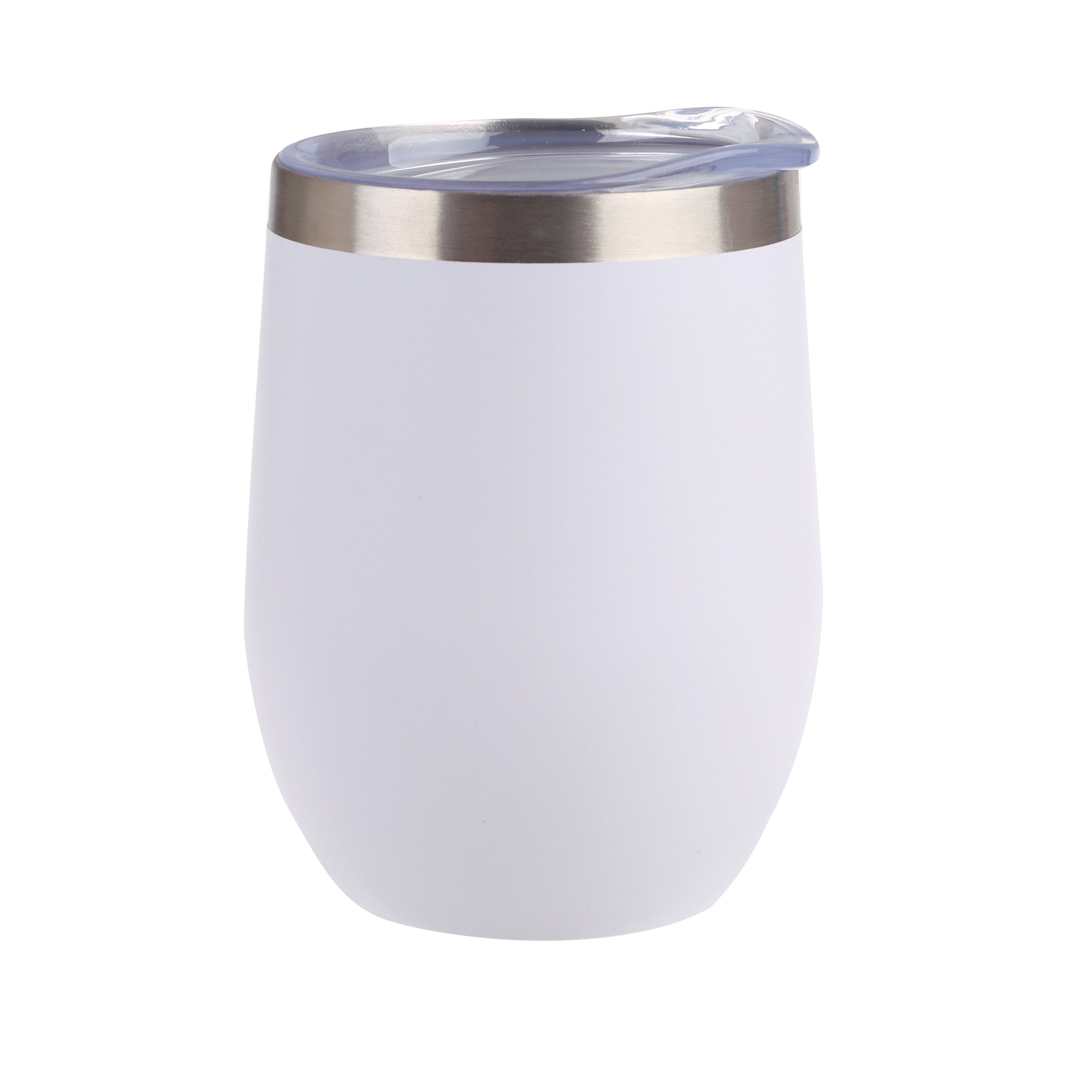 Oasis Stainless Steel Double Wall Wine Tumbler 330ml - White