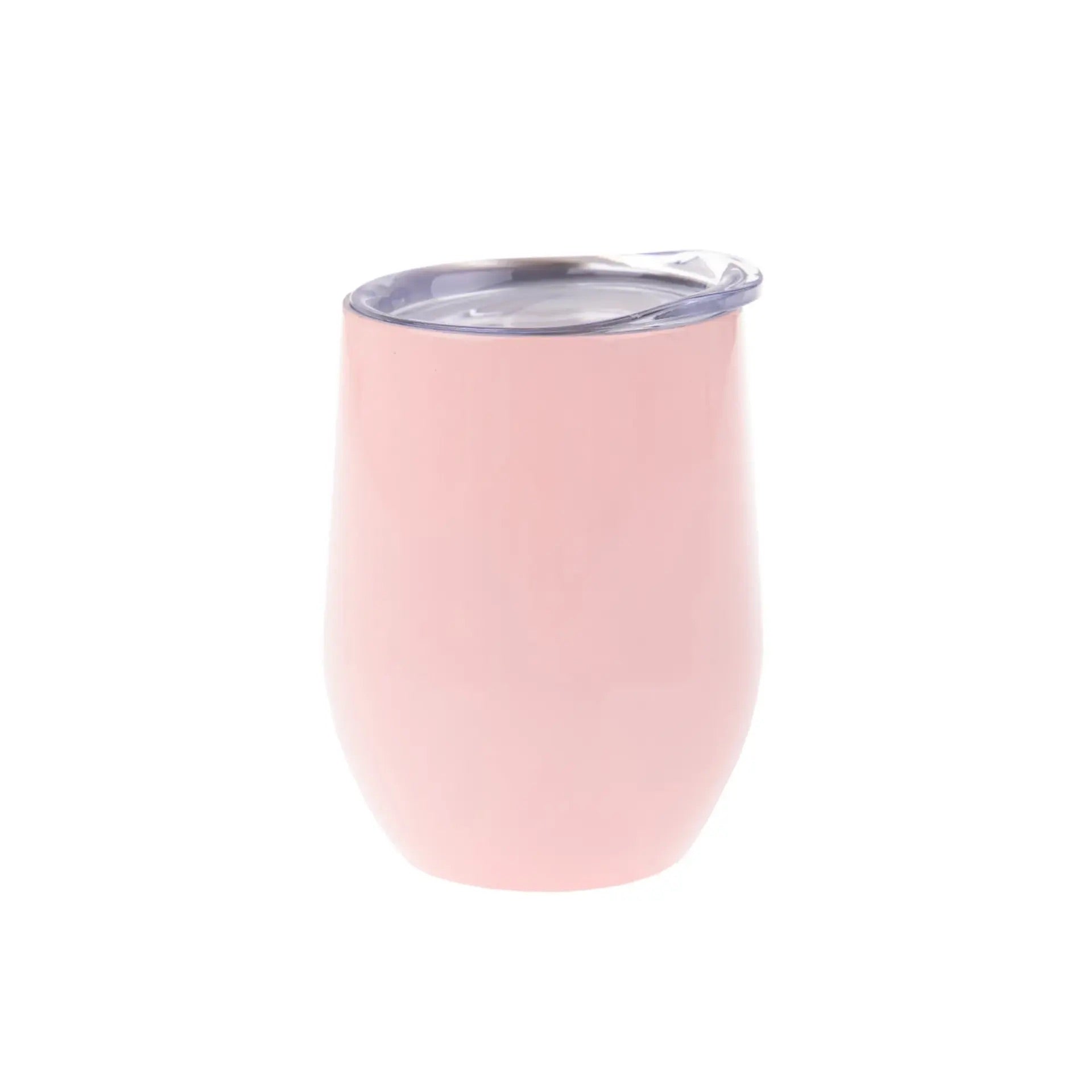 Oasis Stainless Steel Double Wall Wine Tumbler 330ml - Soft Pink