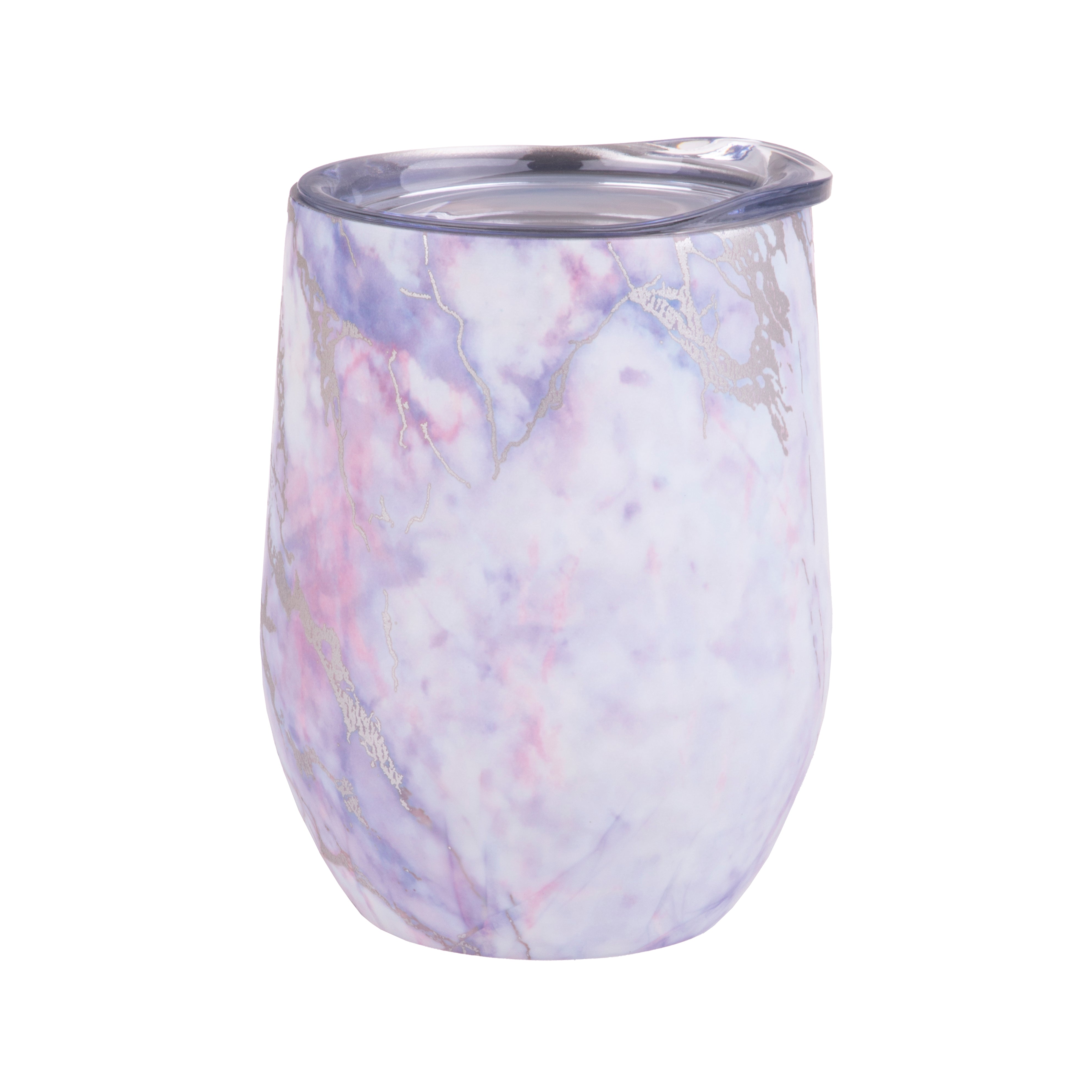 Oasis Stainless Steel Double Wall Wine Tumbler 330ml - Silver Quartz