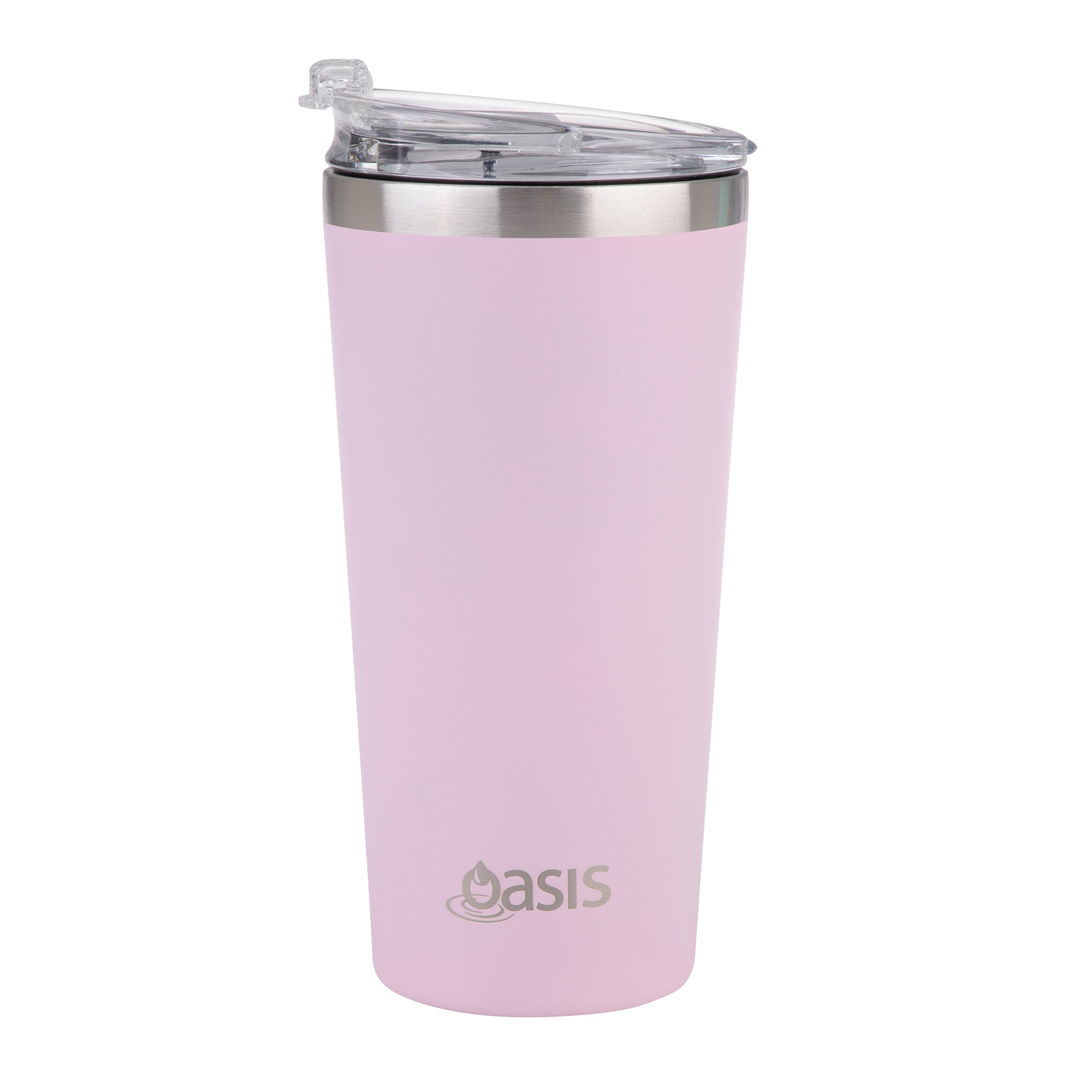 Oasis Stainless Steel Double Wall Travel Mug 480ml - Carnation