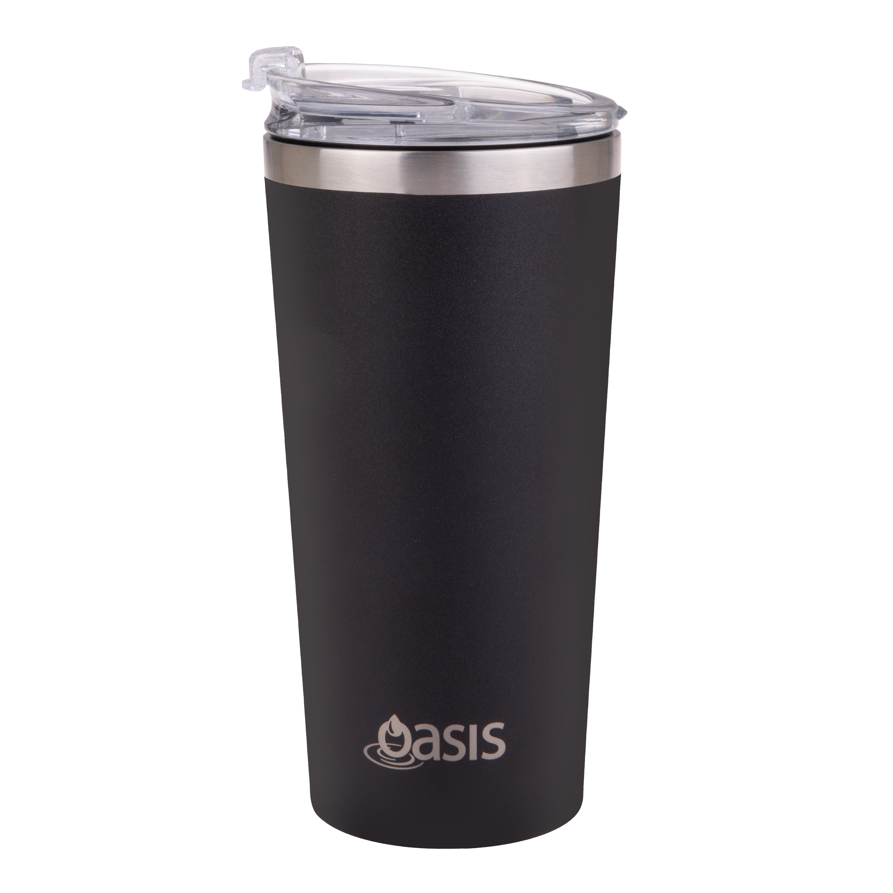 Oasis Stainless Steel Double Wall Travel Mug 480ml - Matte Black