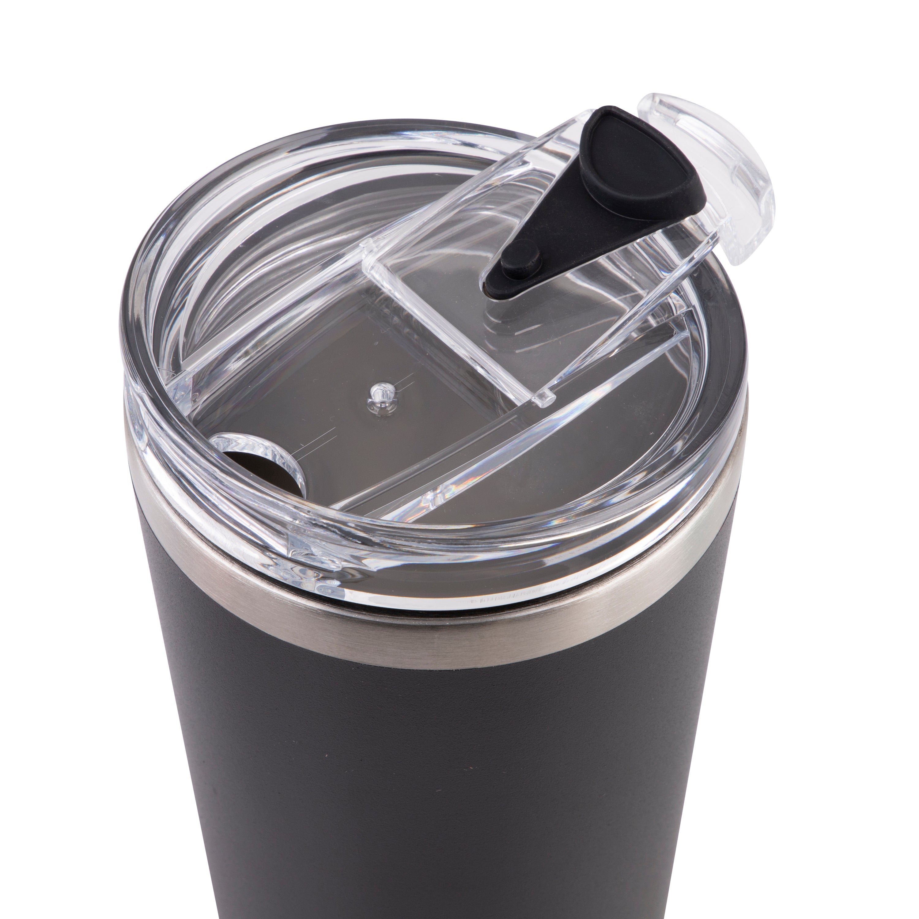 Oasis Stainless Steel Double Wall Travel Mug 480ml - Matte Black