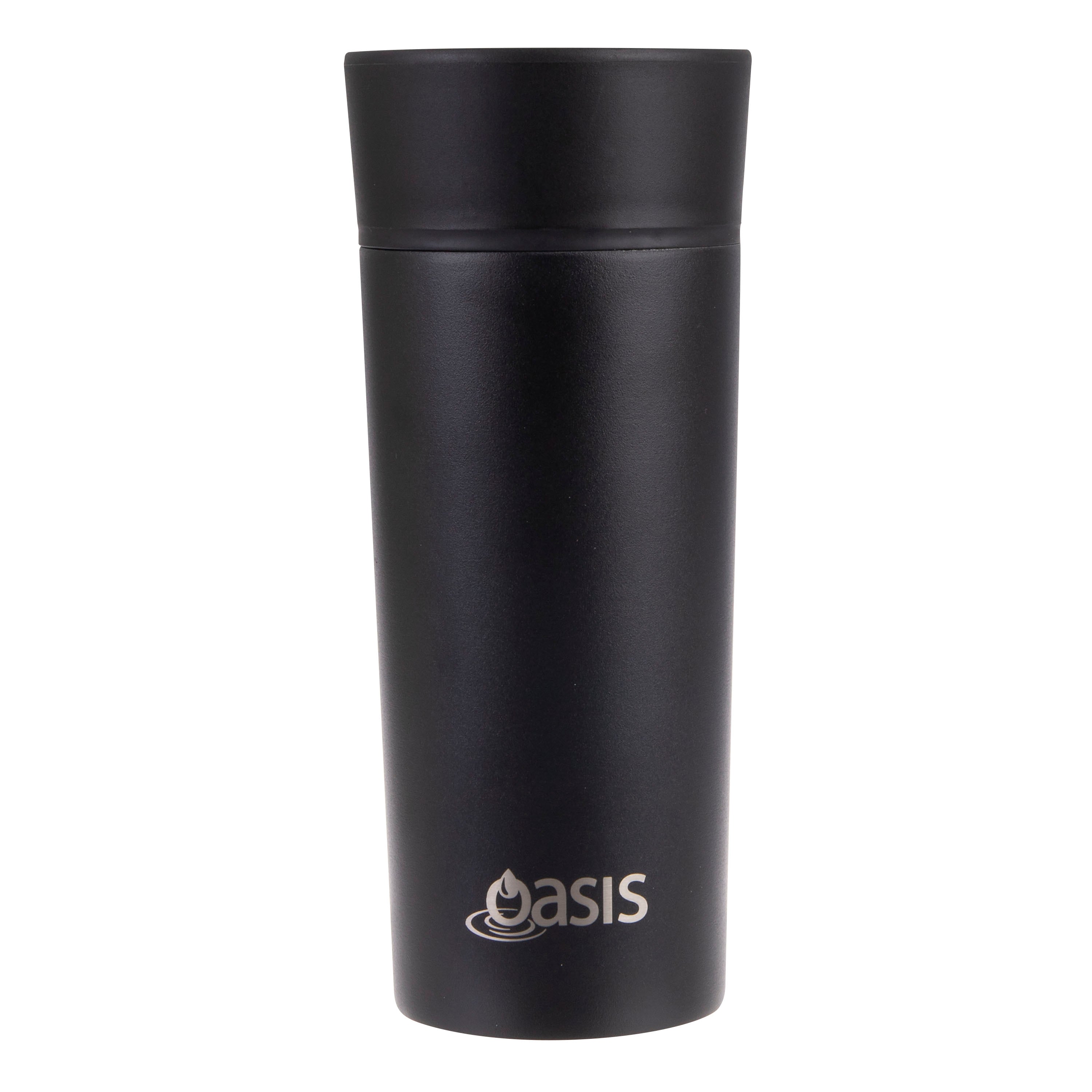 Oasis Stainless Steel Double Wall Travel Mug 360ml - Midnight