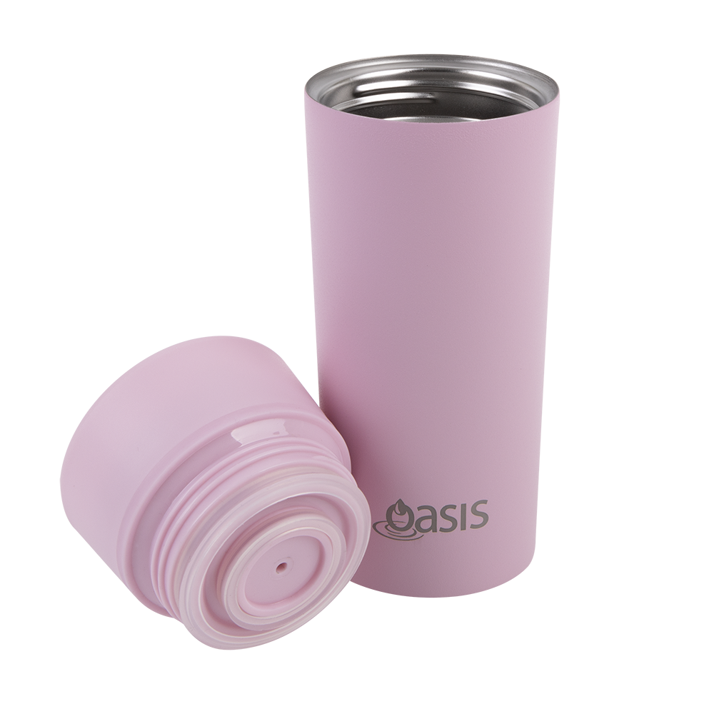 Oasis Stainless Steel Double Wall Travel Mug 360ml - Blush