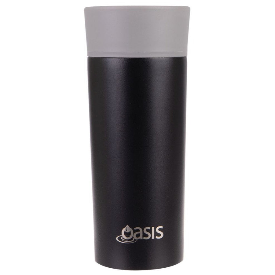 Oasis Stainless Steel Double Wall Travel Mug 360ml - Black