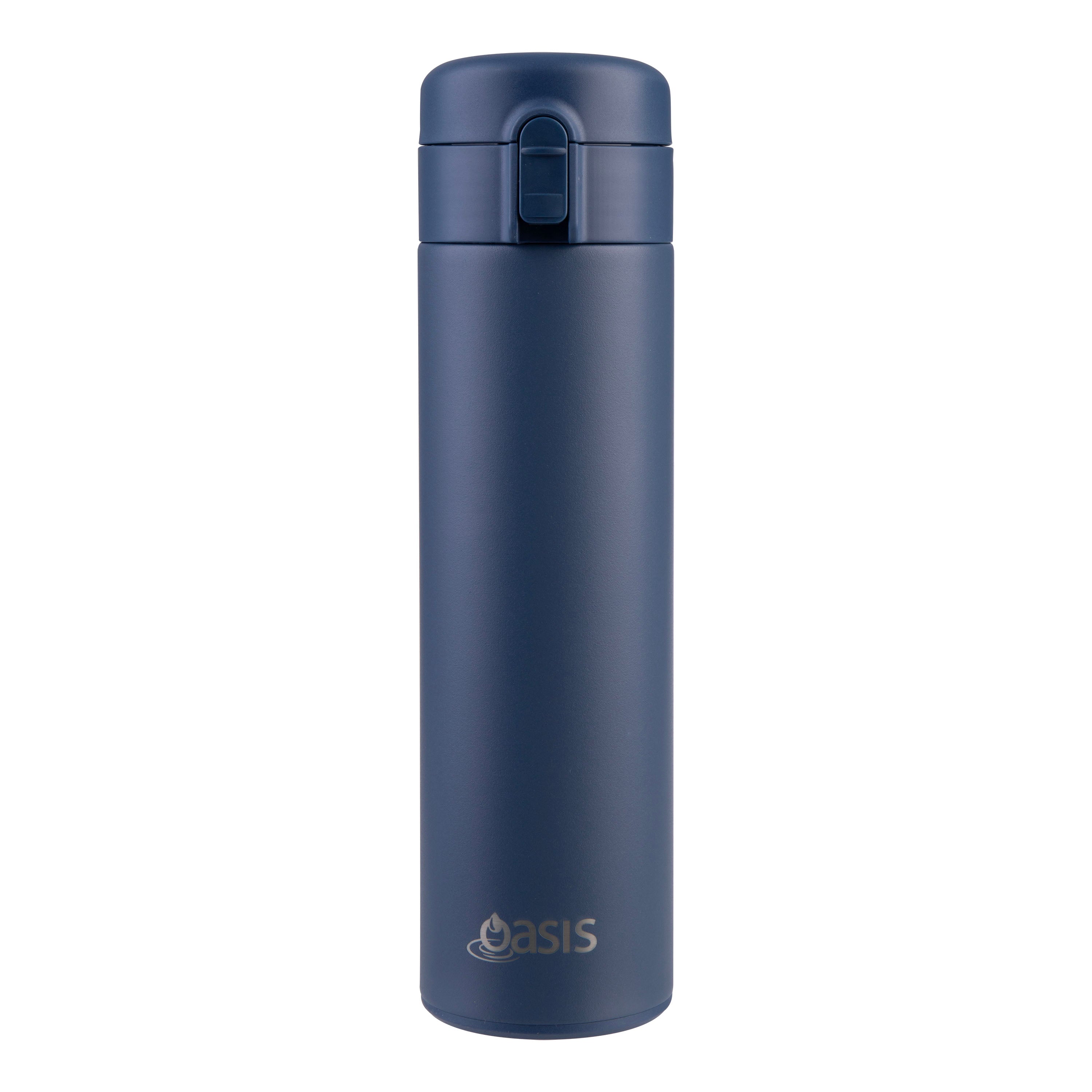 Oasis Stainless Steel Double Wall Flip-Top Flask 480ml - Indigo