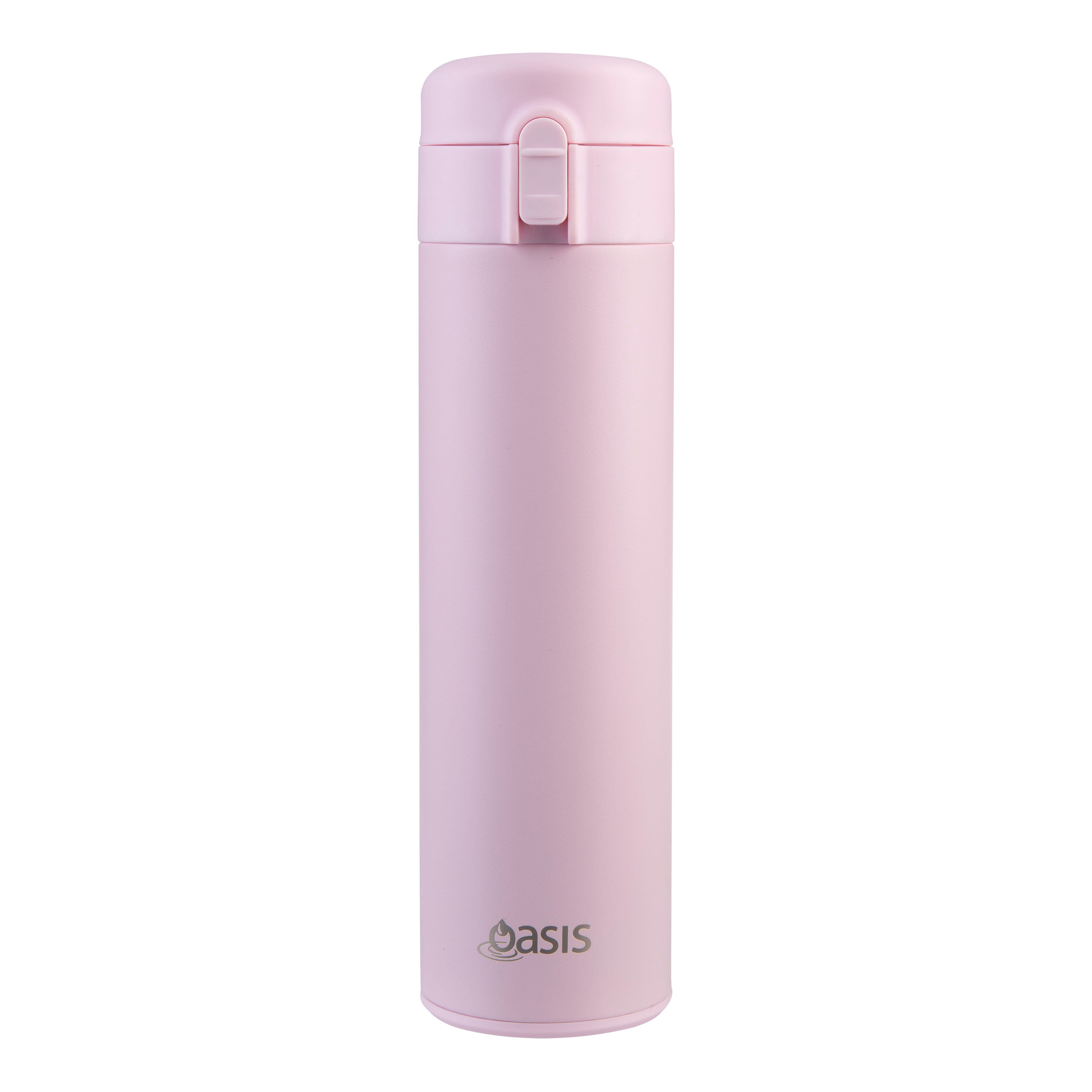 Oasis Stainless Steel Double Wall Flip-Top Flask 480ml - Pink Lemonade