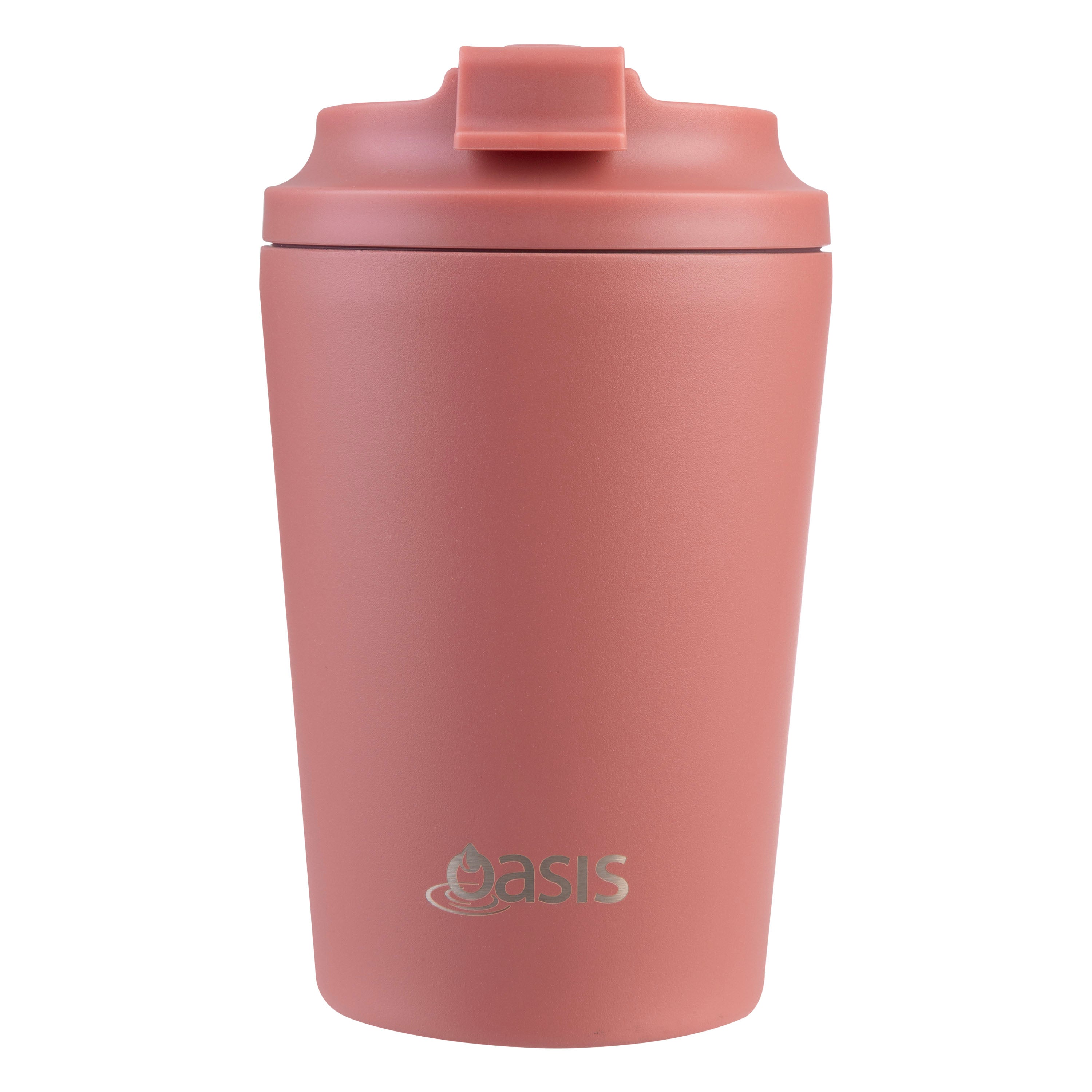 Oasis Ceramic Lined Stainless Steel Double Wall Coffee Cup 360ml - Auburn