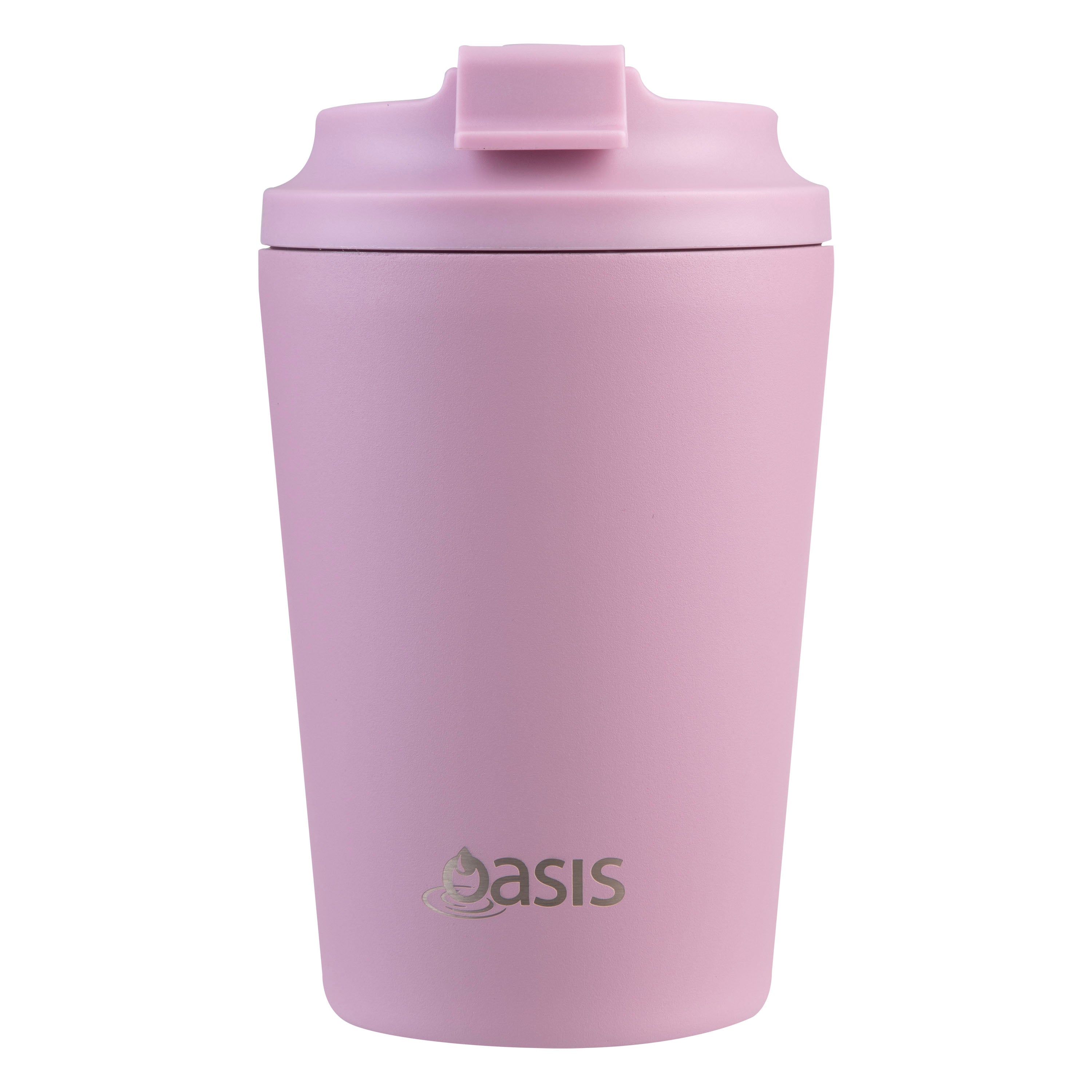 Oasis Ceramic Lined Stainless Steel Double Wall Coffee Cup 360ml - Blush