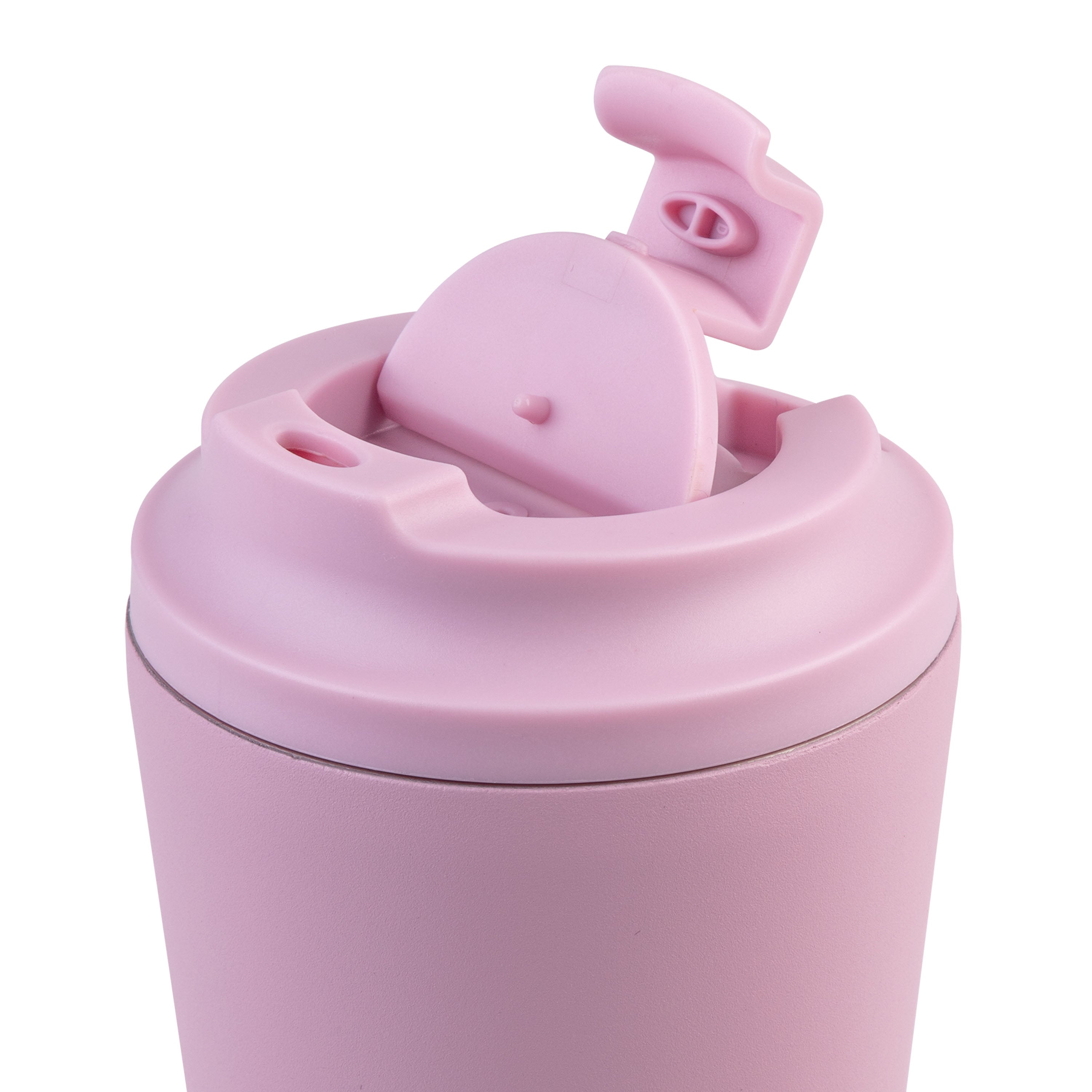 Oasis Ceramic Lined Stainless Steel Double Wall Coffee Cup 360ml - Blush