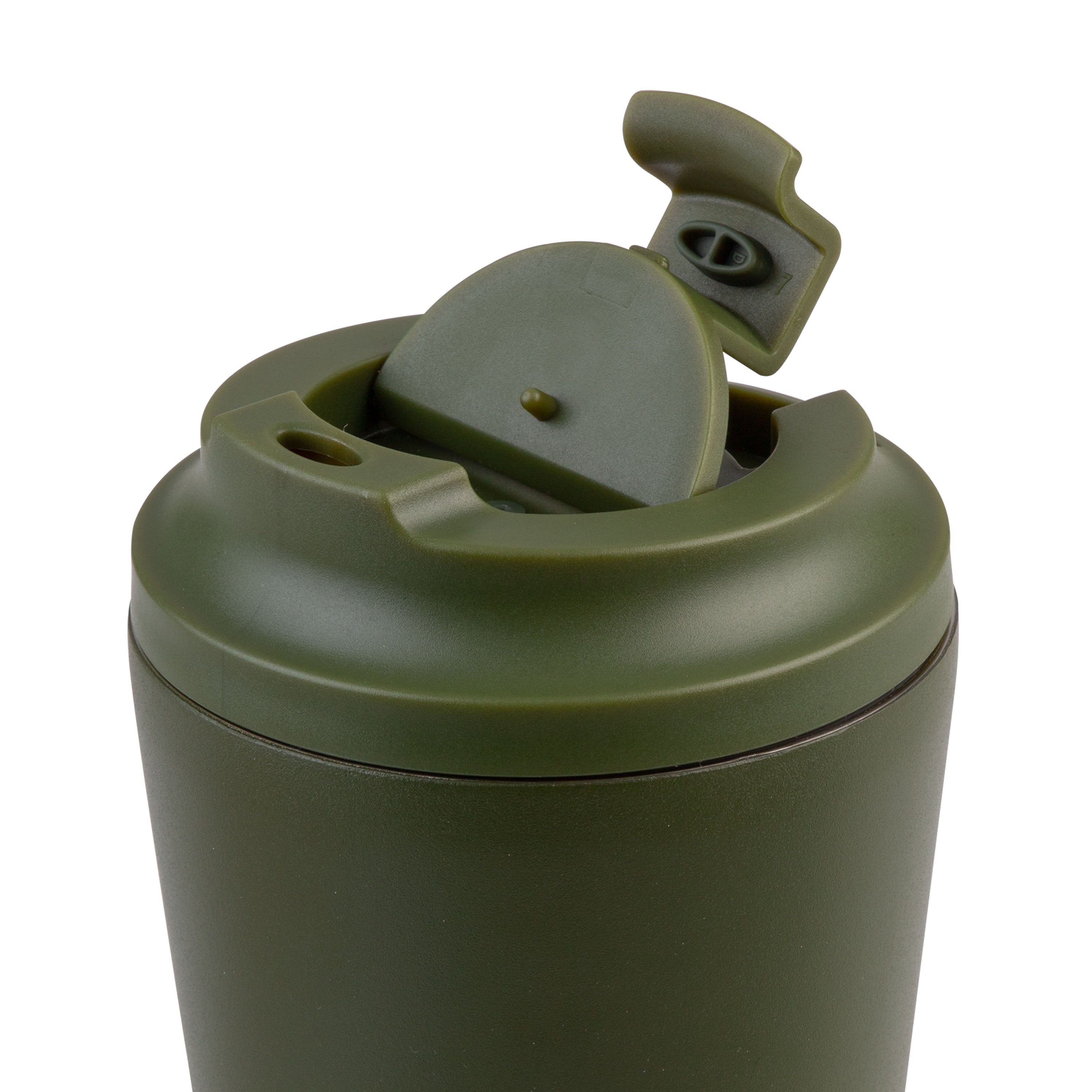 Oasis Ceramic Lined Stainless Steel Double Wall Coffee Cup 360ml - Forest Green