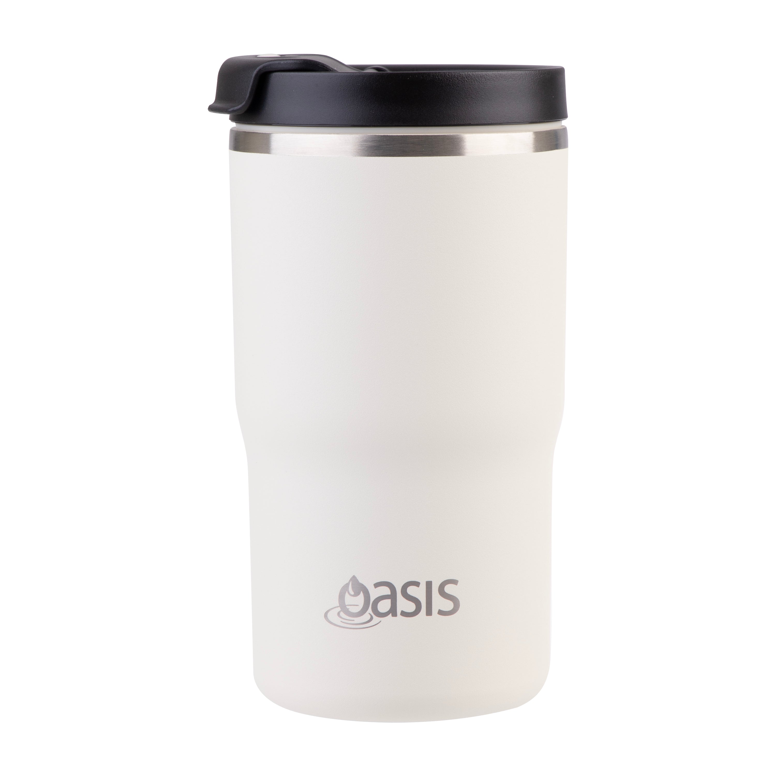 Oasis Ceramic Lined Stainless Steel Double Wall Travel Mug 480ml - Alabaster