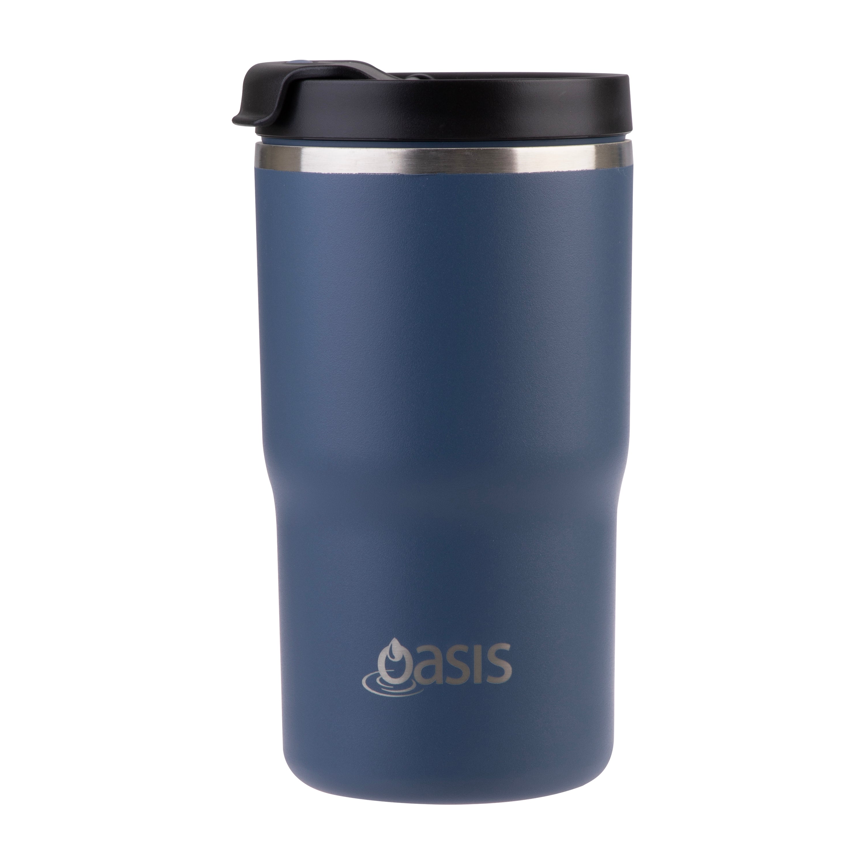 Oasis Ceramic Lined Stainless Steel Double Wall Travel Mug 480ml - Indigo