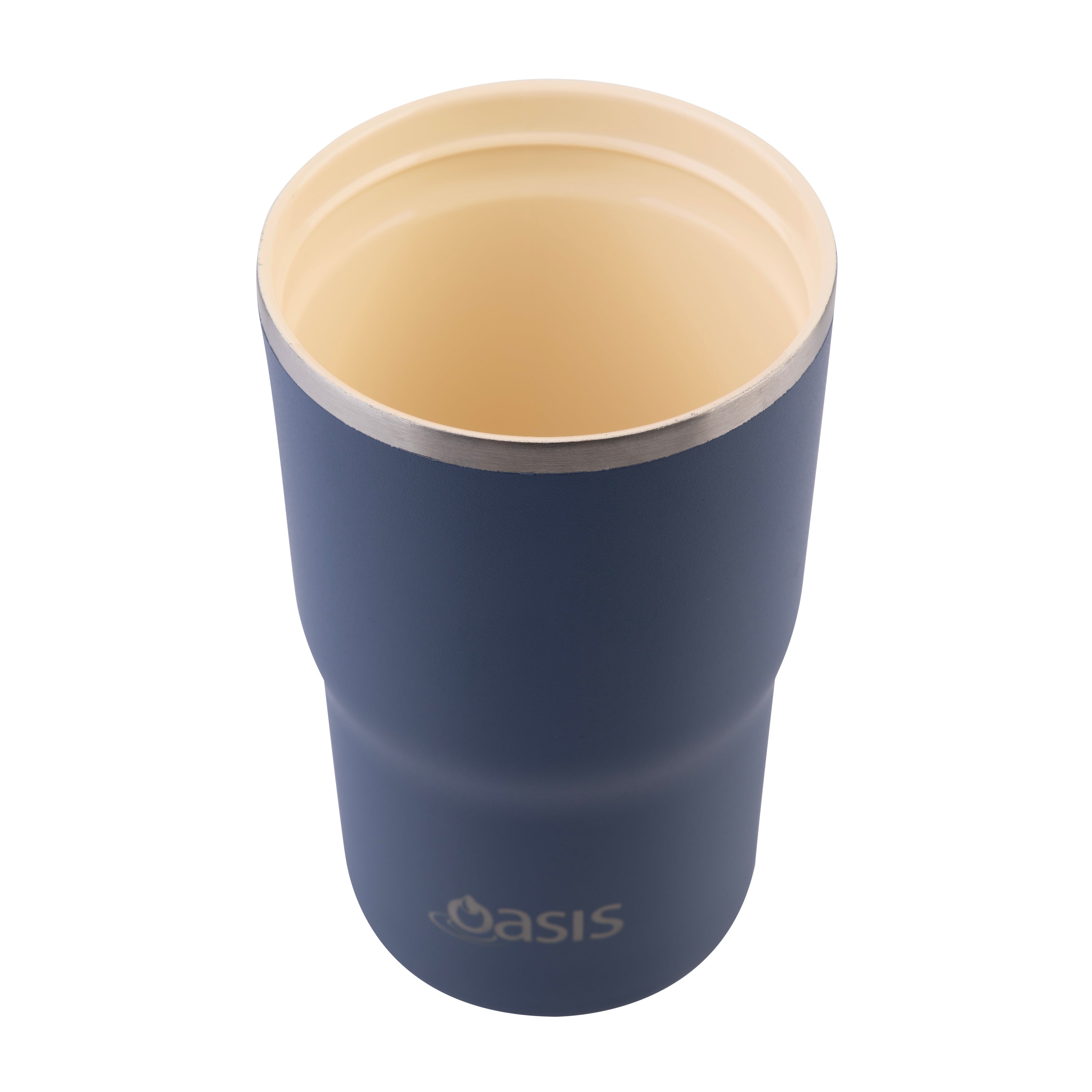 Oasis Ceramic Lined Stainless Steel Double Wall Travel Mug 480ml - Indigo