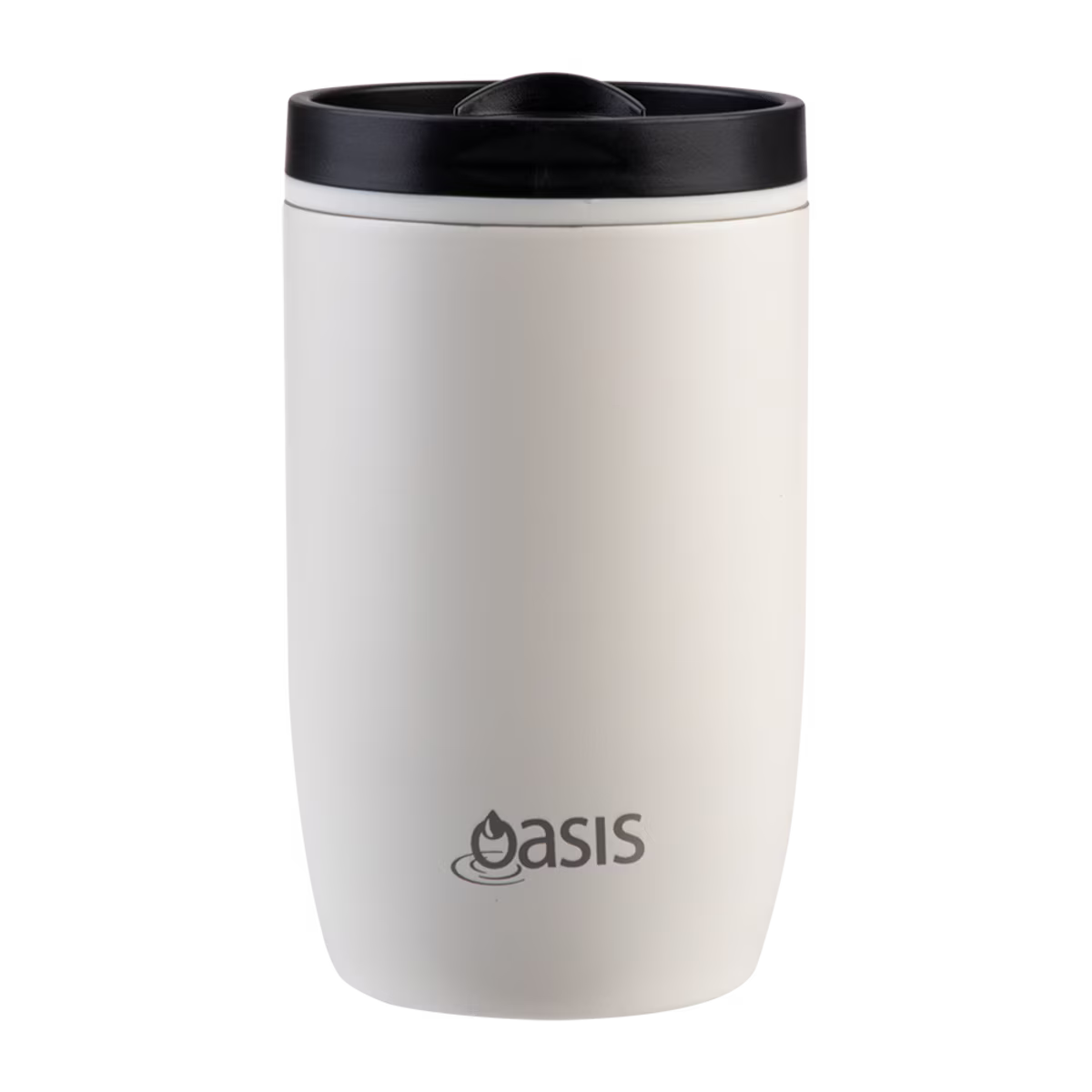 Oasis Stainless Steel Double Wall Travel Cup with Leak-Proof Slide Action Lid 300ml - Alabaster
