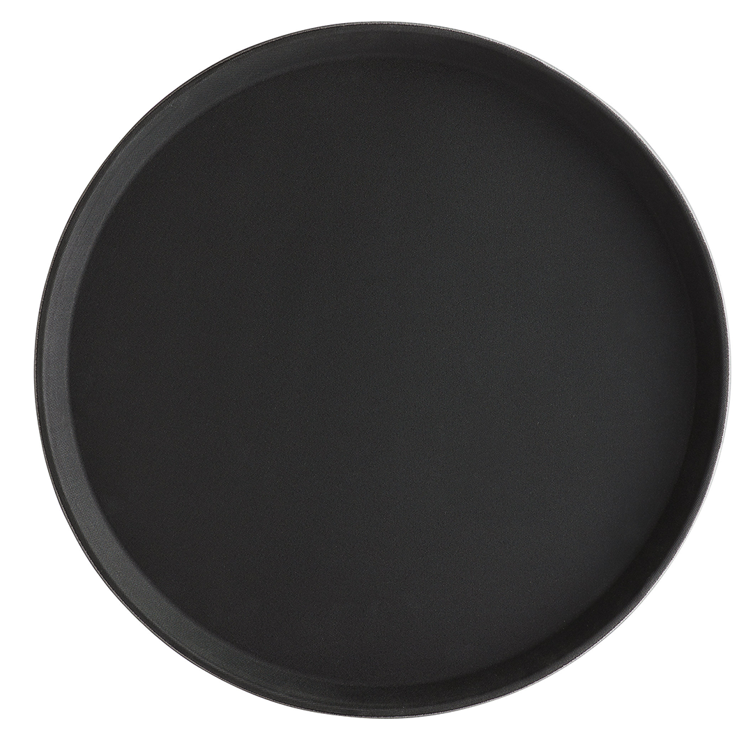 KH Classik Chef Tray Rubber Non Slip Round 400mm Black