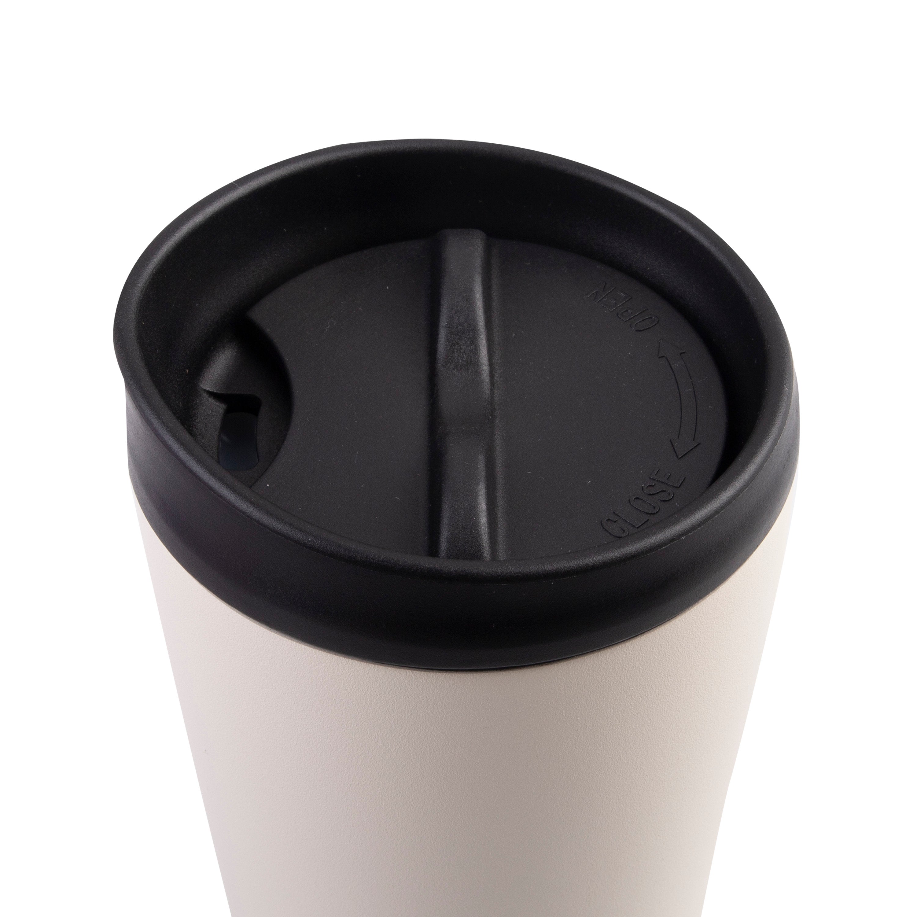 Oasis Stainless Steel Double Wall Travel Cup 380ml - Alabaster