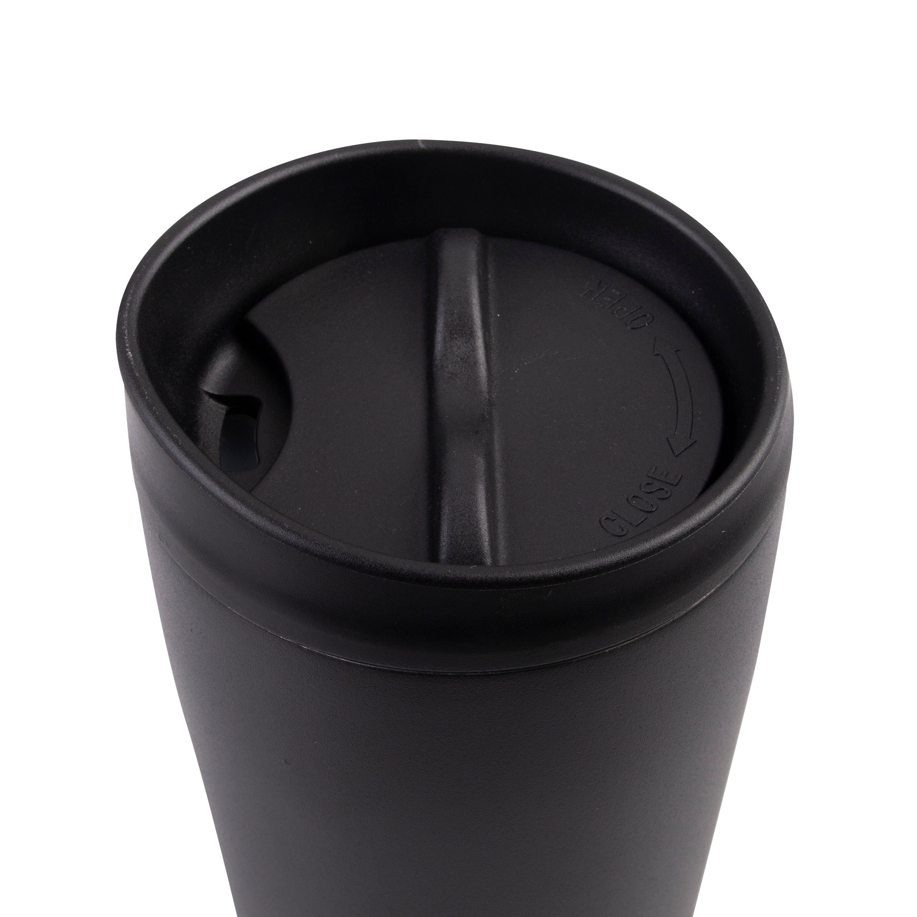 Oasis Stainless Steel Double Wall Travel Cup 380ml - Black