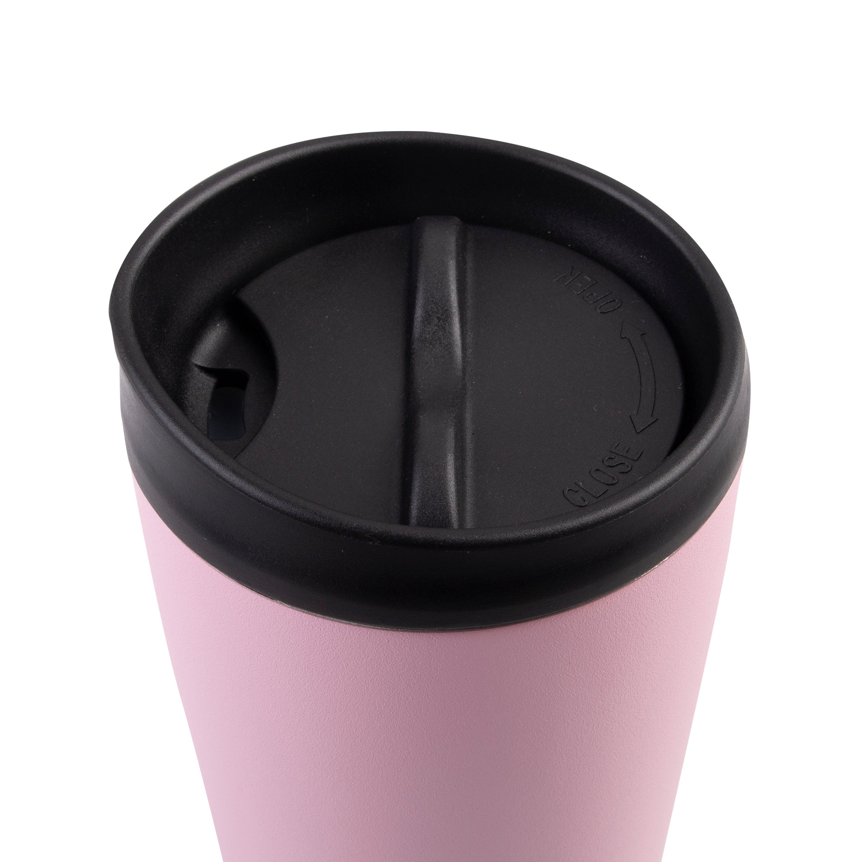 Oasis Stainless Steel Double Wall Travel Cup 380ml - Carnation