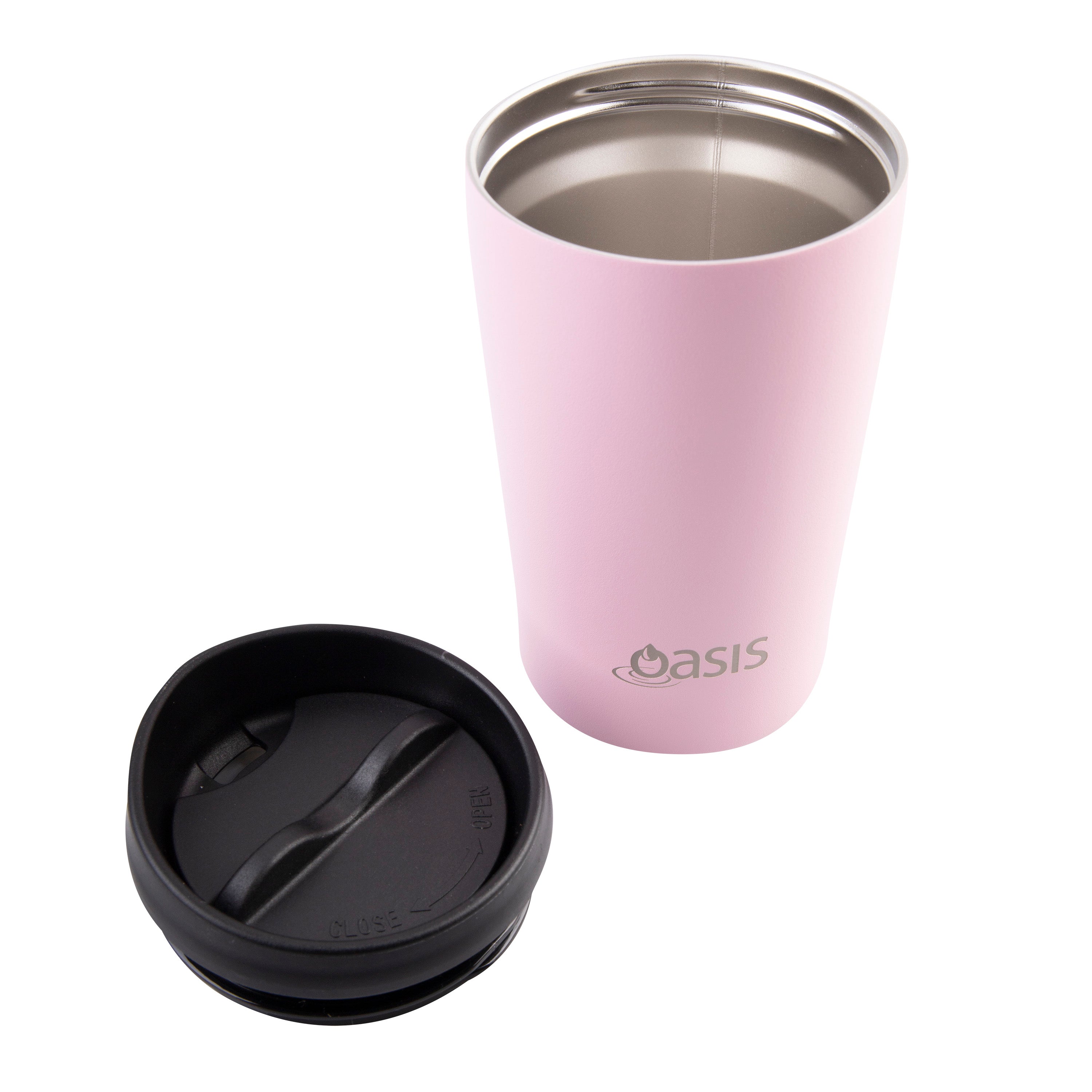 Oasis Stainless Steel Double Wall Travel Cup 380ml - Carnation
