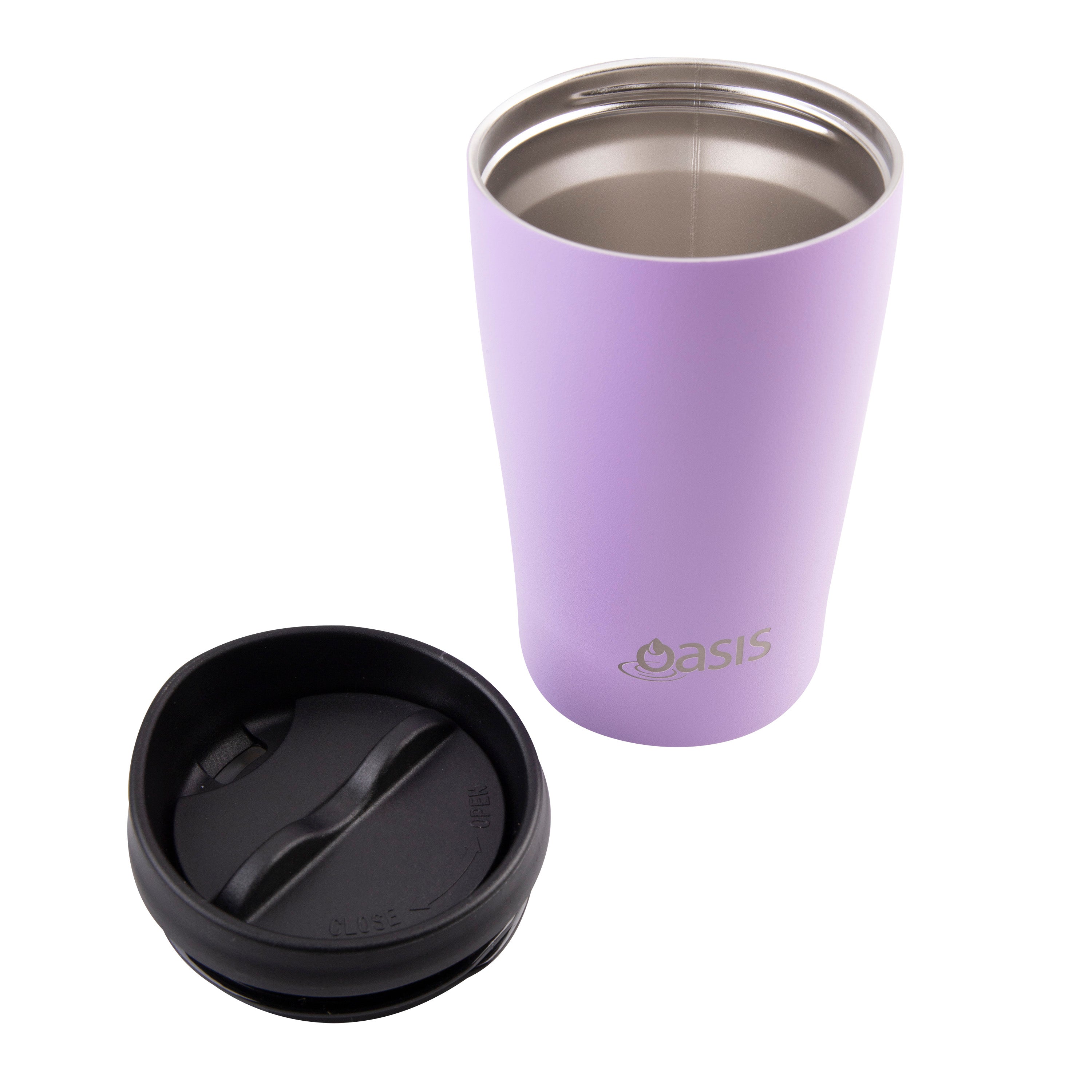 Oasis Stainless Steel Double Wall Travel Cup 380ml - Lavender