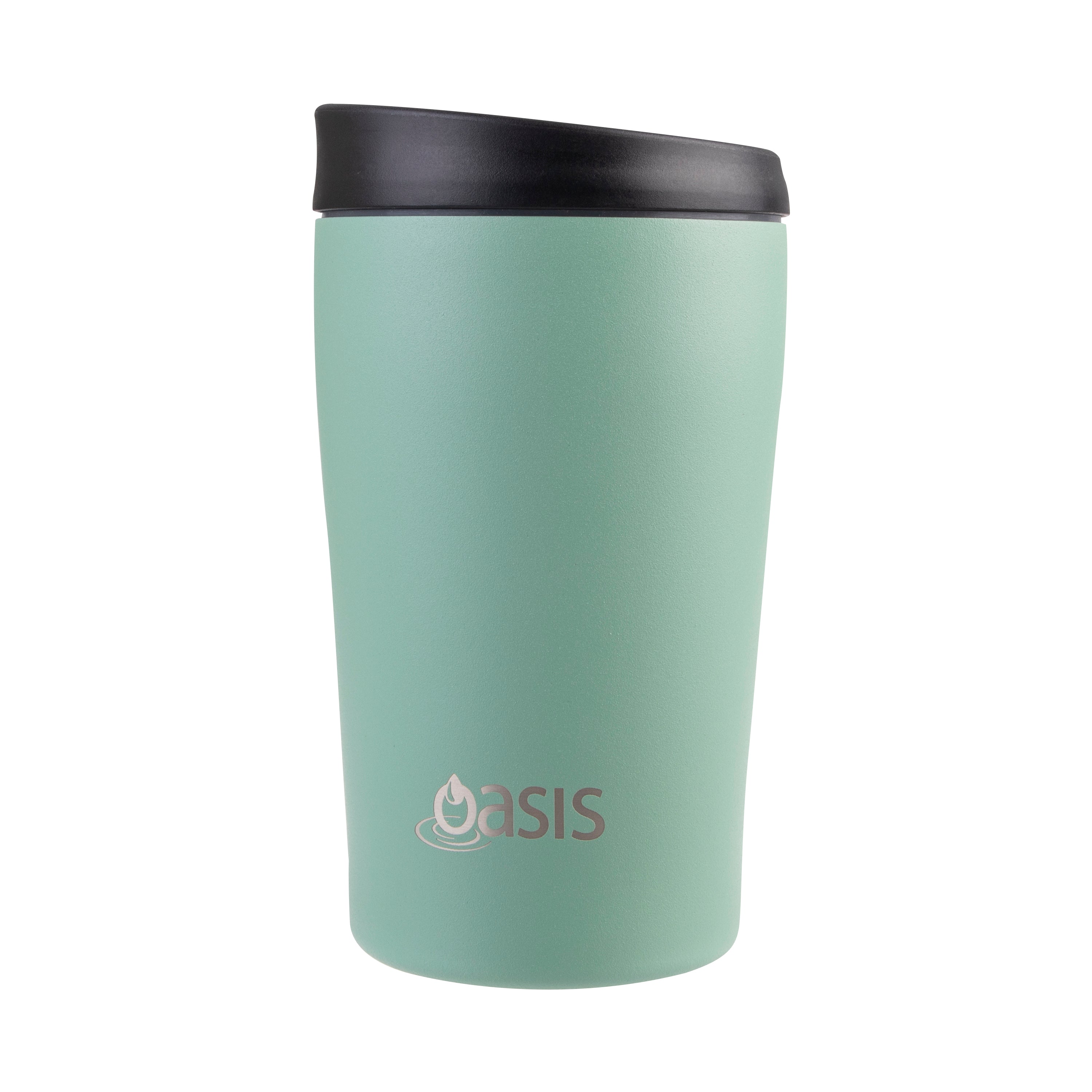 Oasis Stainless Steel Double Wall Travel Cup 380ml - Sage Green