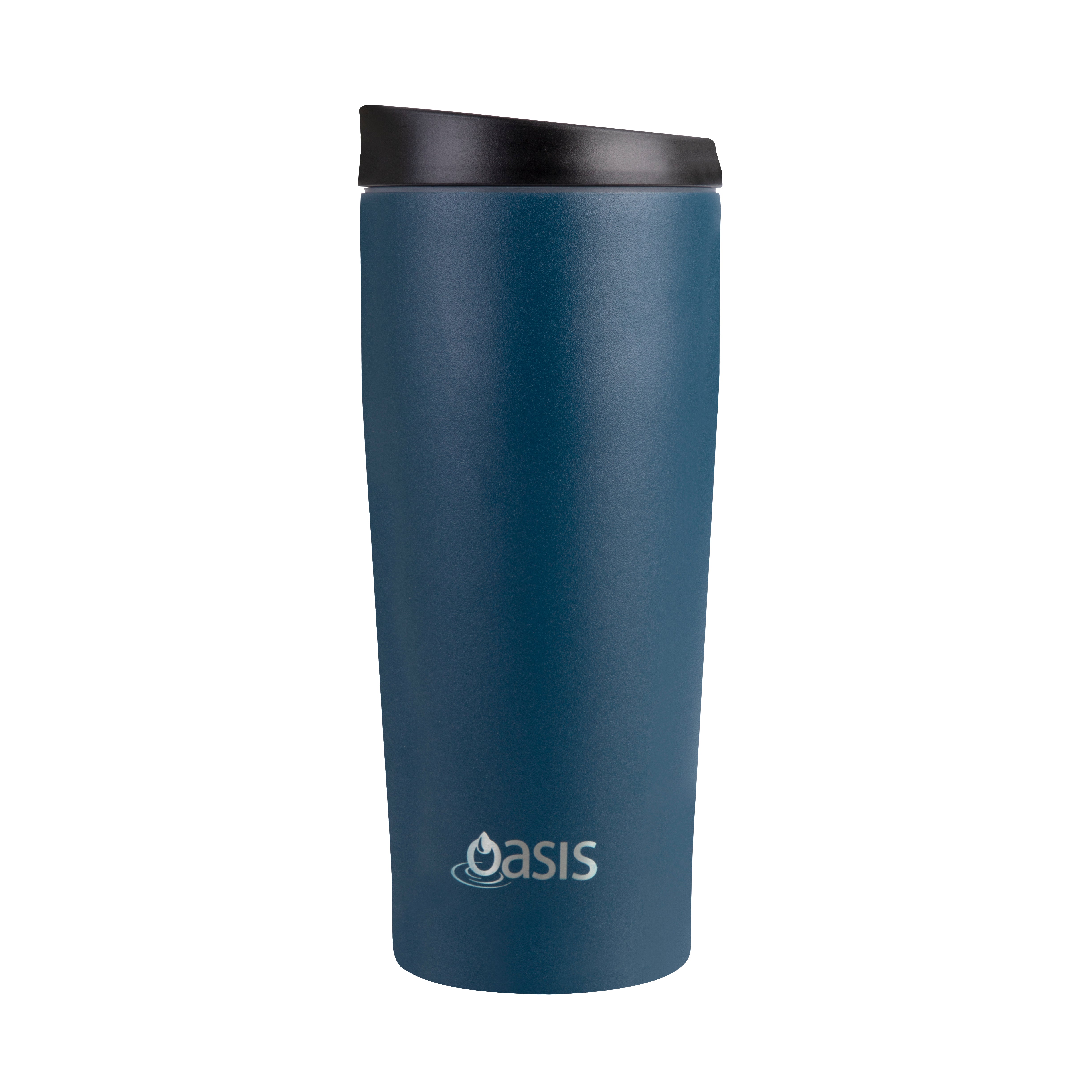 Oasis Stainless Steel Double Wall Travel Mug 600ml - Navy