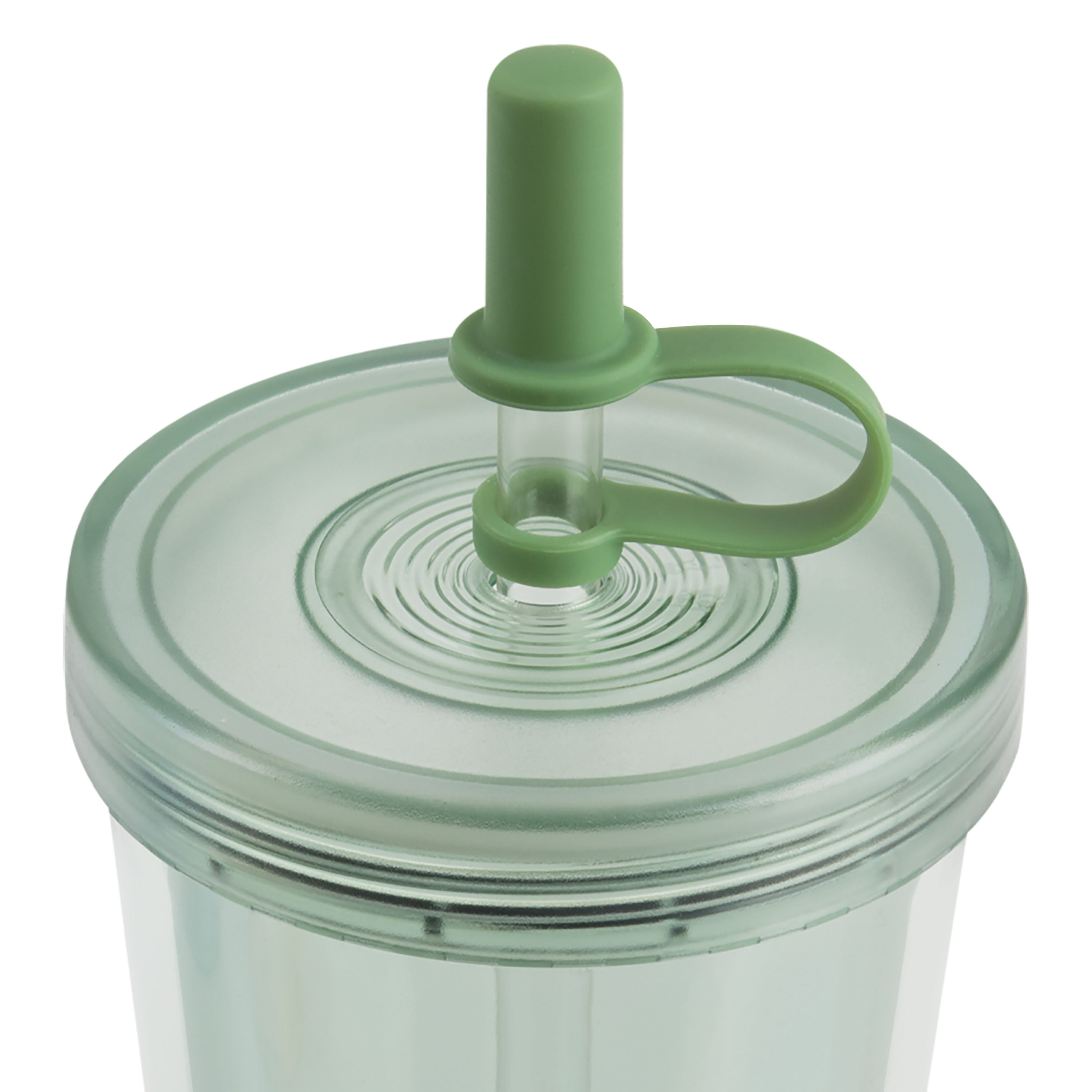 Oasis Double Wall Smoothie Tumbler with Straw 520ml - Green Apple