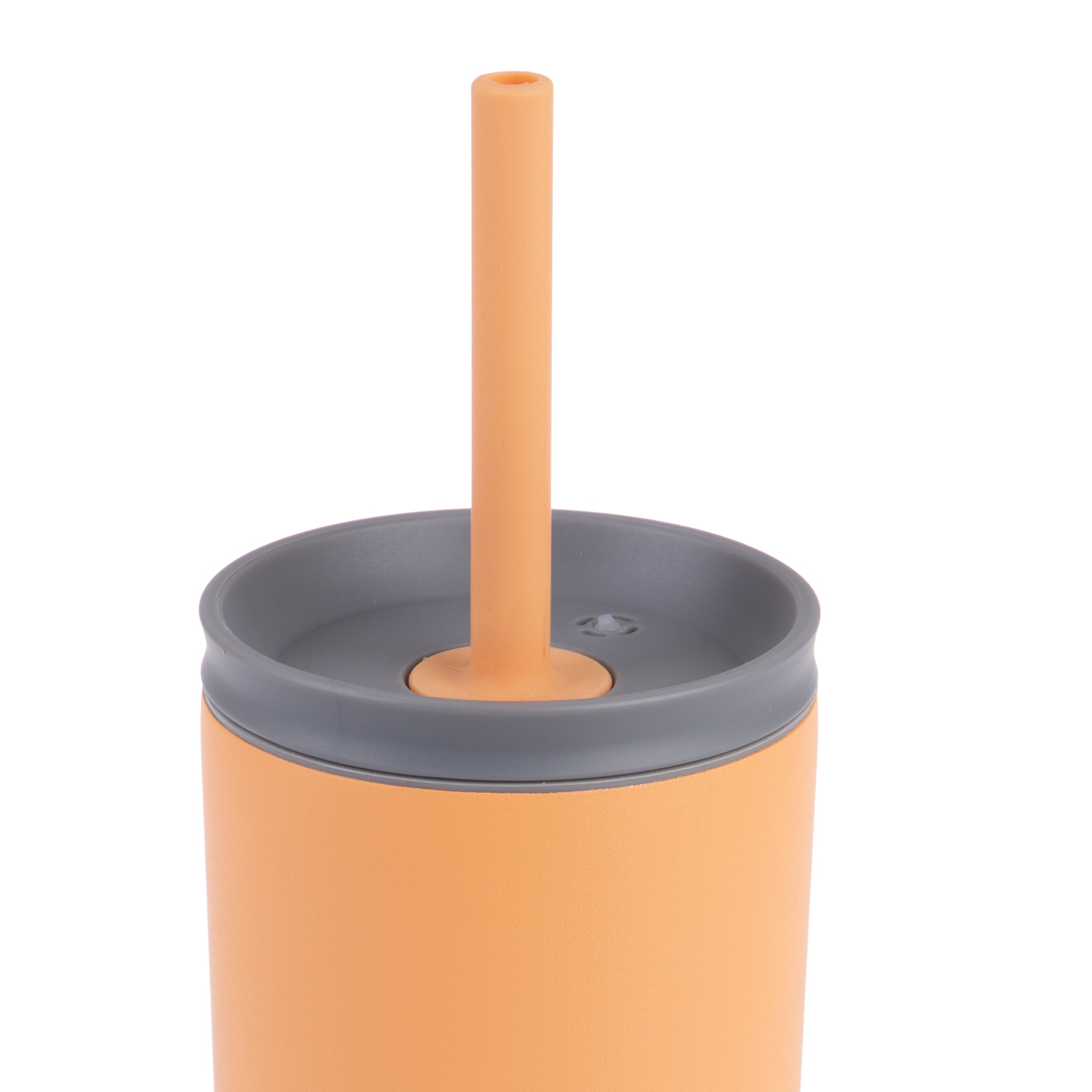 Oasis "Super Sipper" Double Wall Tumbler with Silicone Straw 600ml - Rockmelon