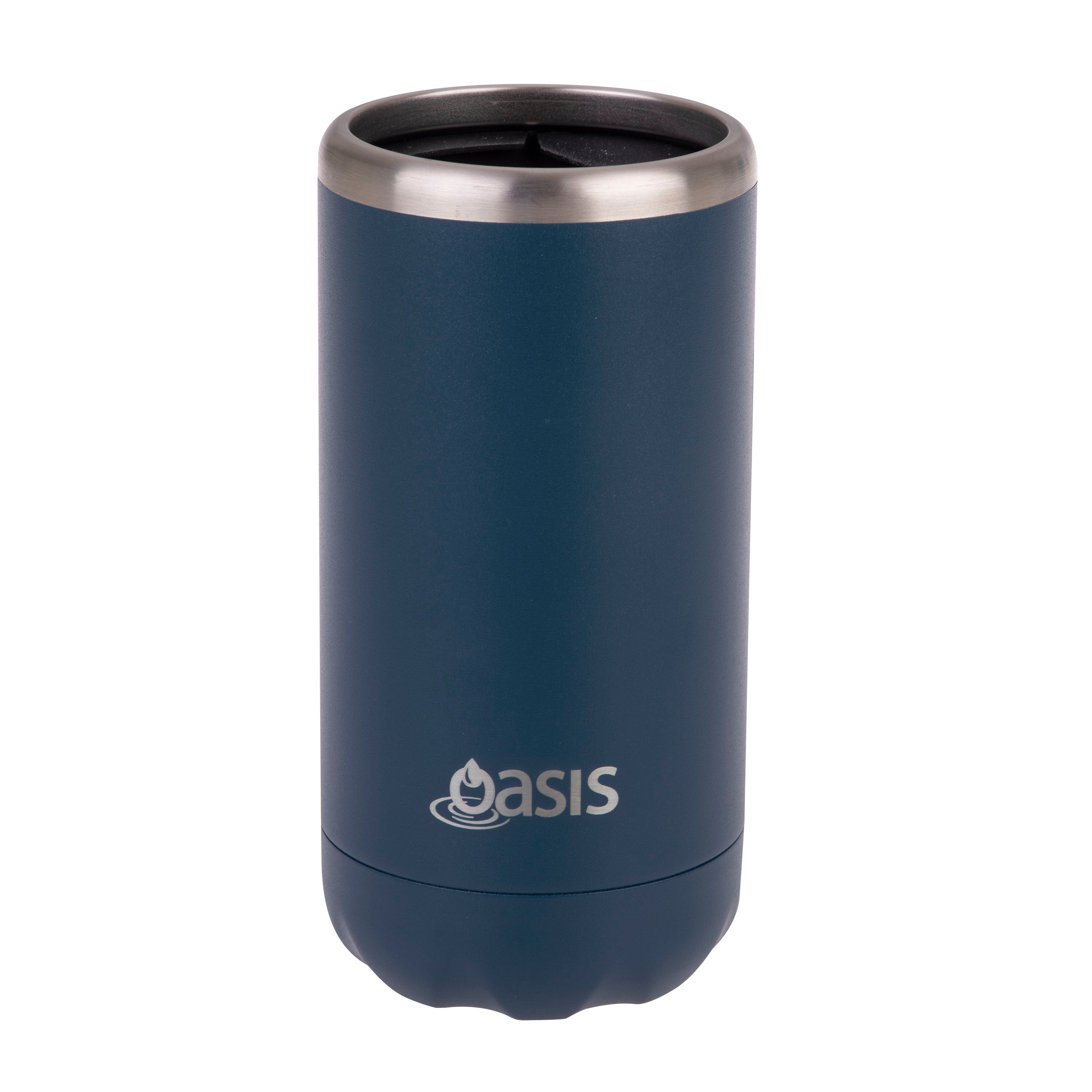 Oasis Stainless Steel Double Wall Cooler Can 330ml - Navy