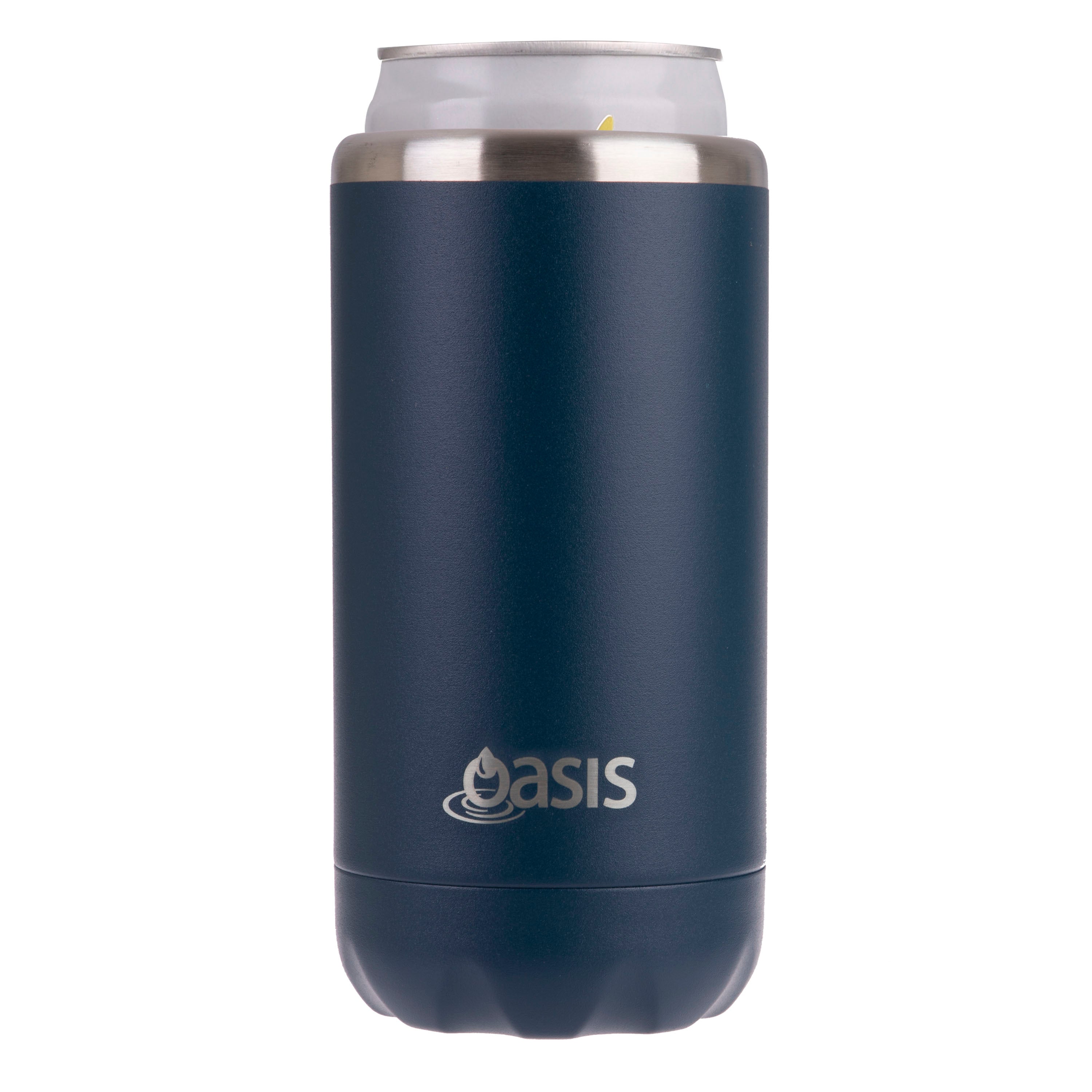 Oasis Stainless Steel Double Wall Cooler Can 330ml - Navy