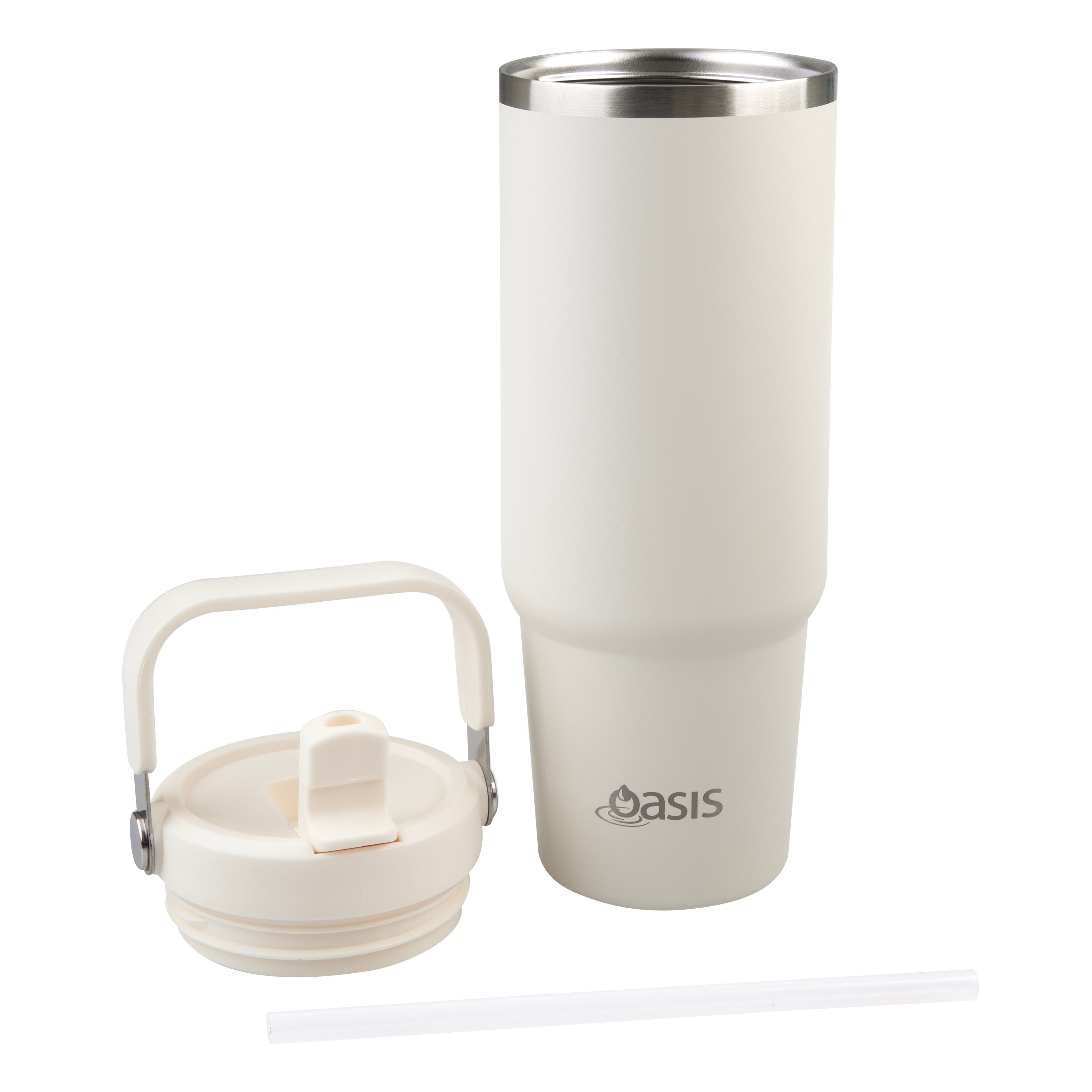 Oasis Stainless Steel Double Wall Carry Tumbler 900ml - Alabaster