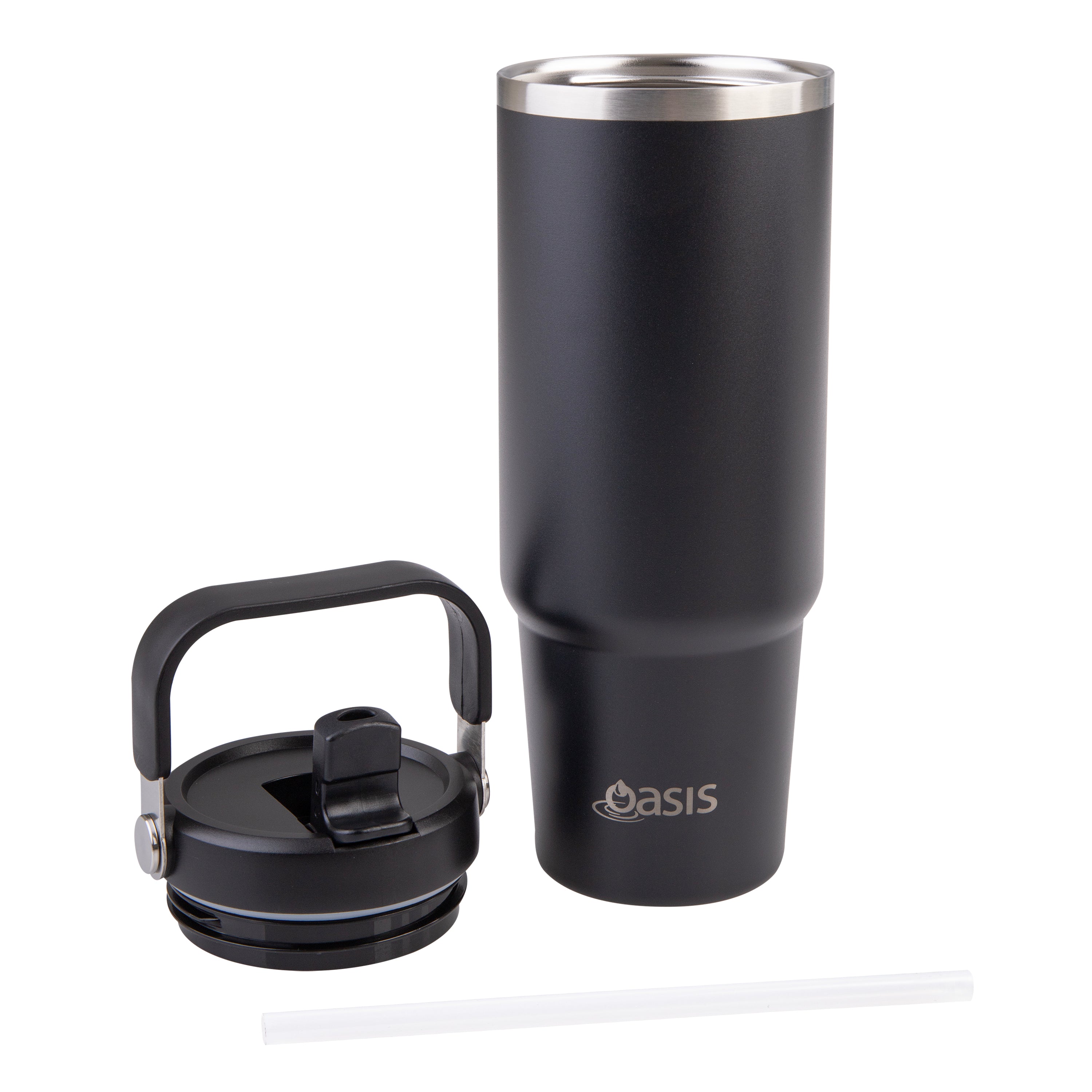 Oasis Stainless Steel Double Wall Carry Tumbler 900ml - Black