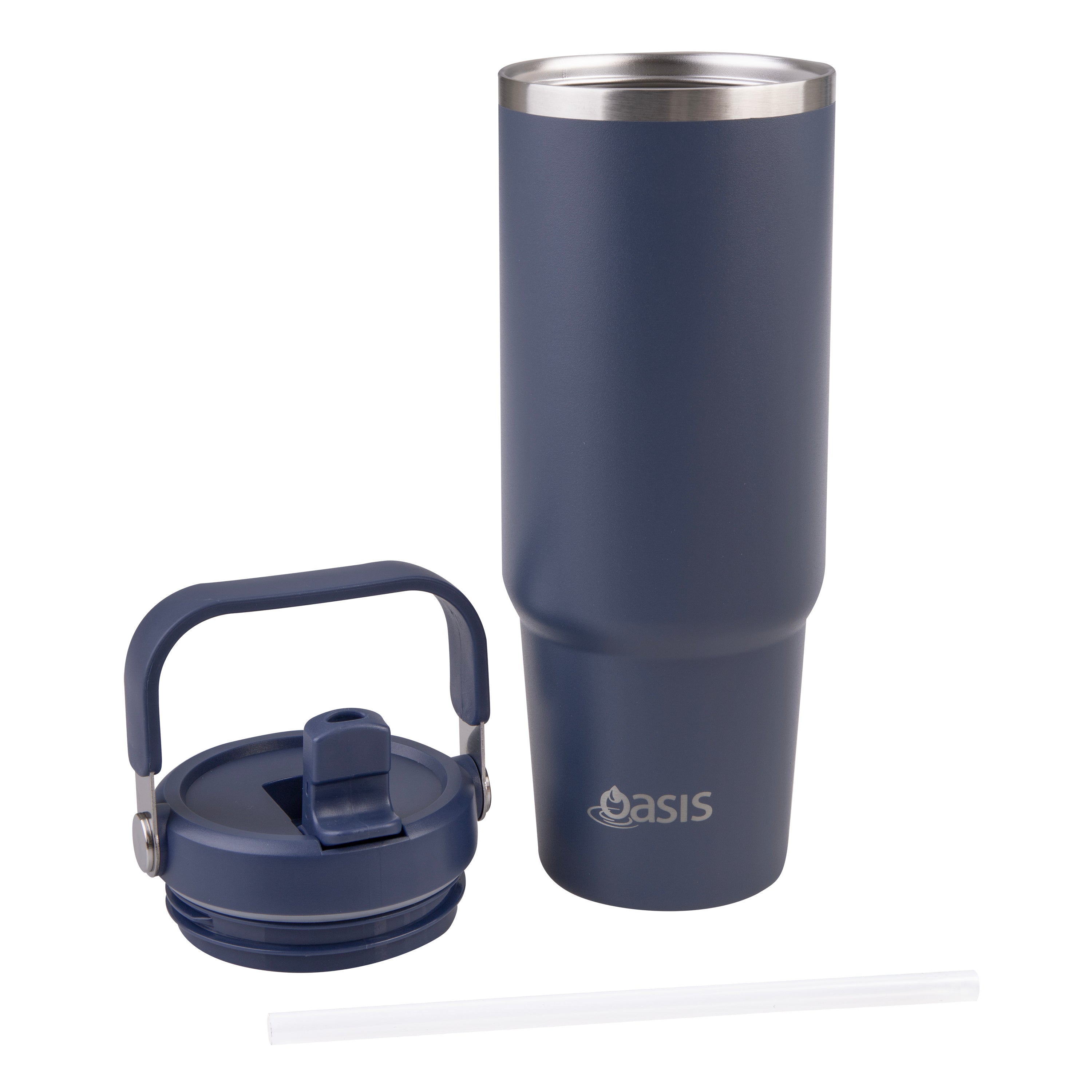 Oasis Stainless Steel Double Wall Carry Tumbler 900ml - Indigo