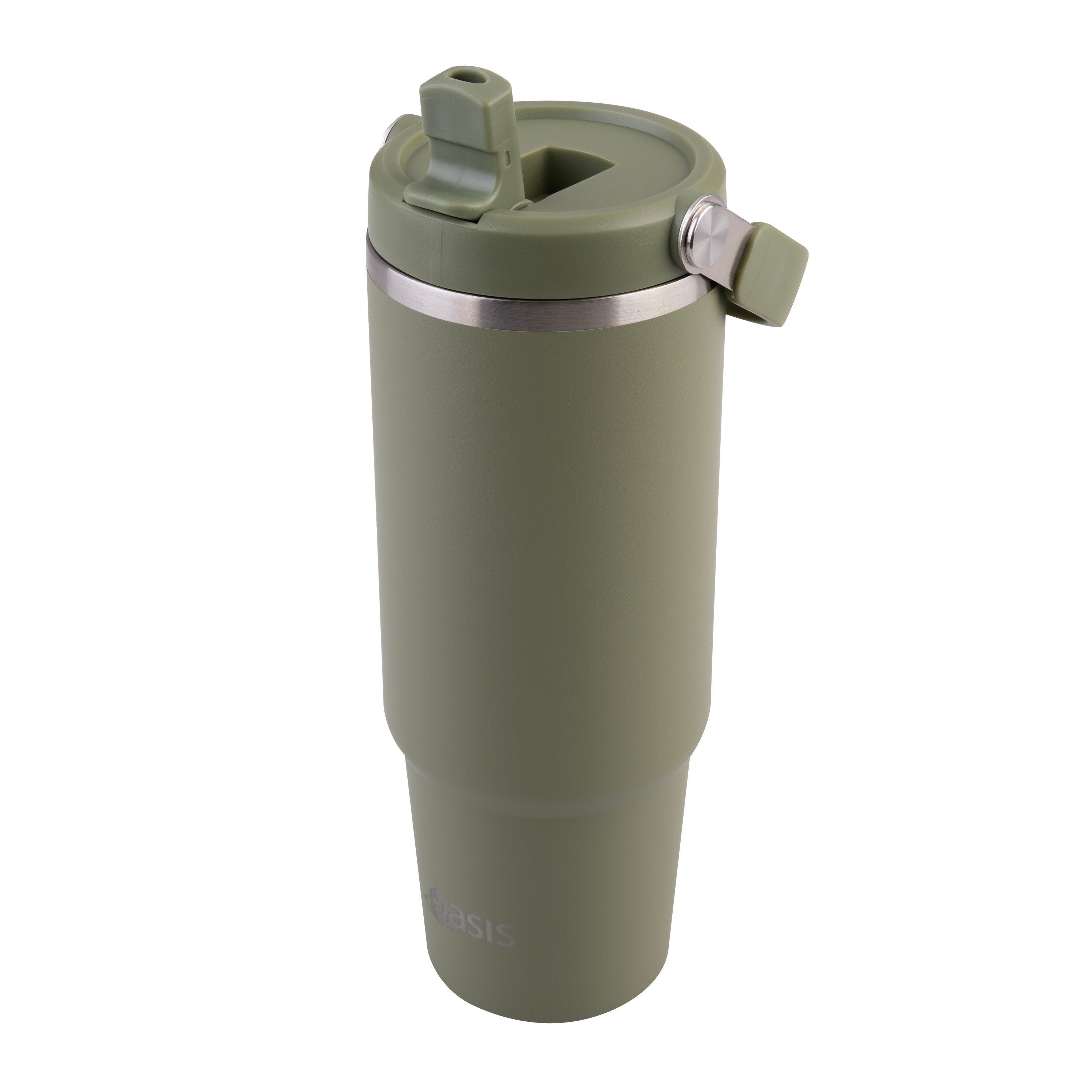 Oasis Stainless Steel Double Wall Carry Tumbler 900ml - Olive Green