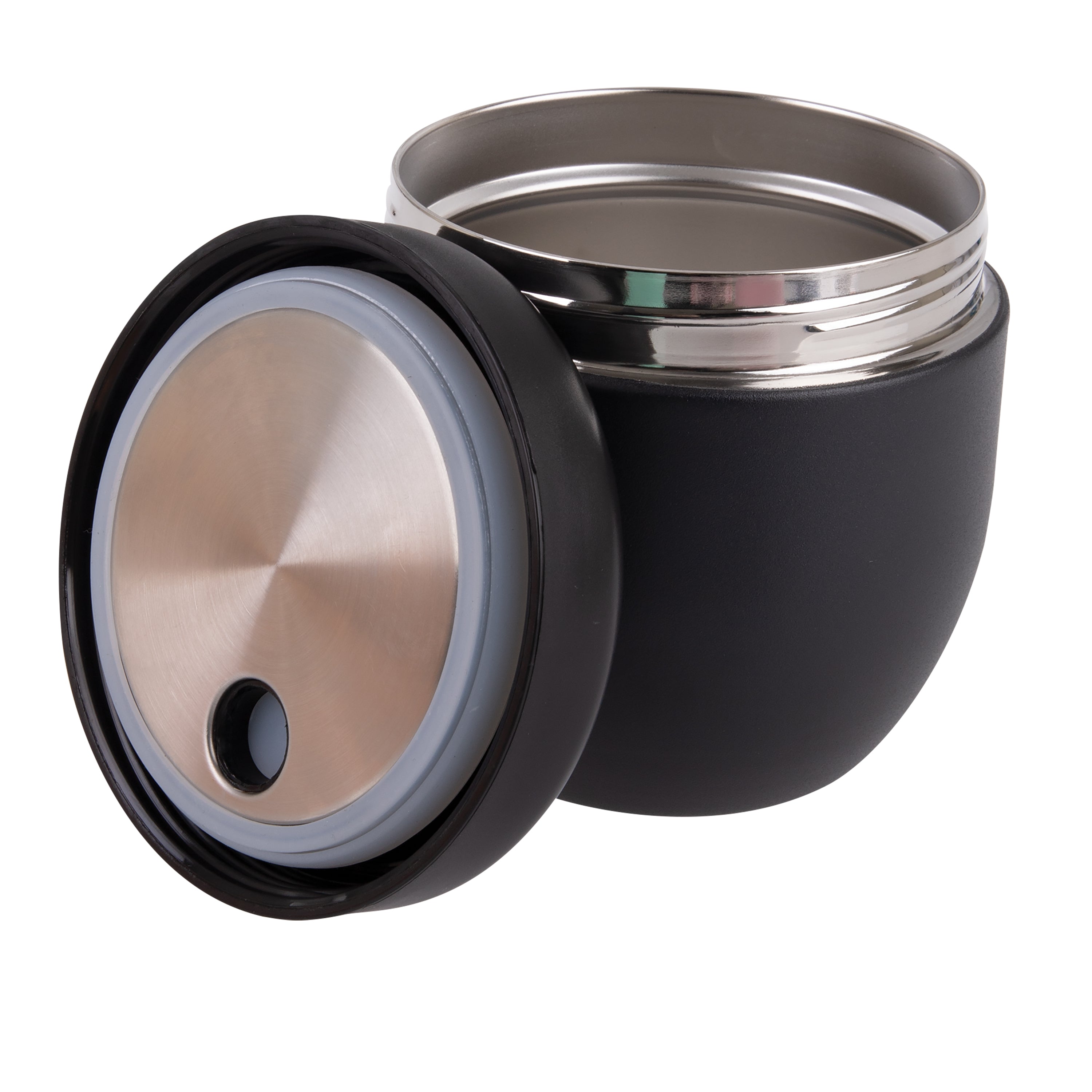 Oasis Stainless Steel Double Wall Food Pod 470ml - Black