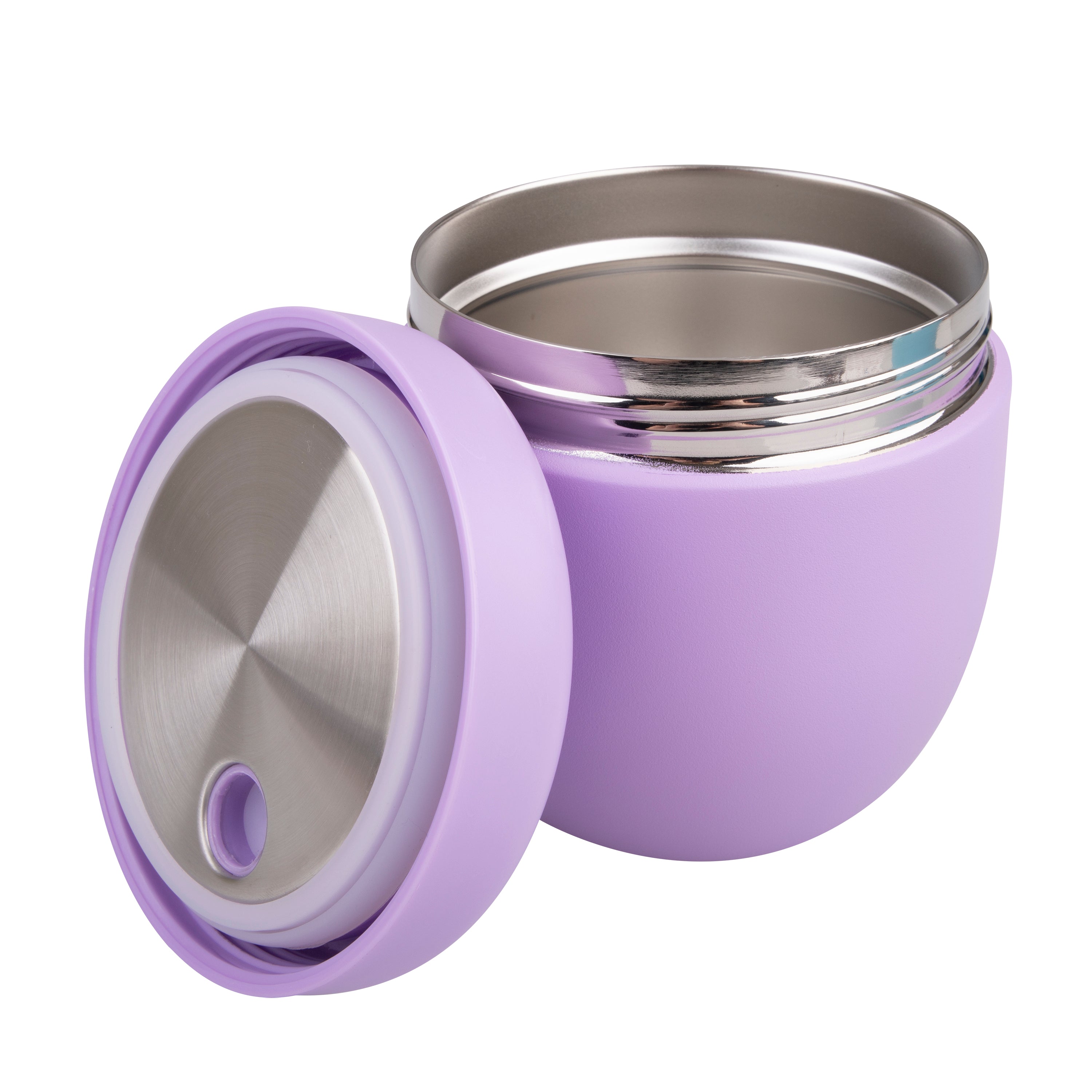 Oasis Stainless Steel Double Wall Food Pod 470ml - Lavender