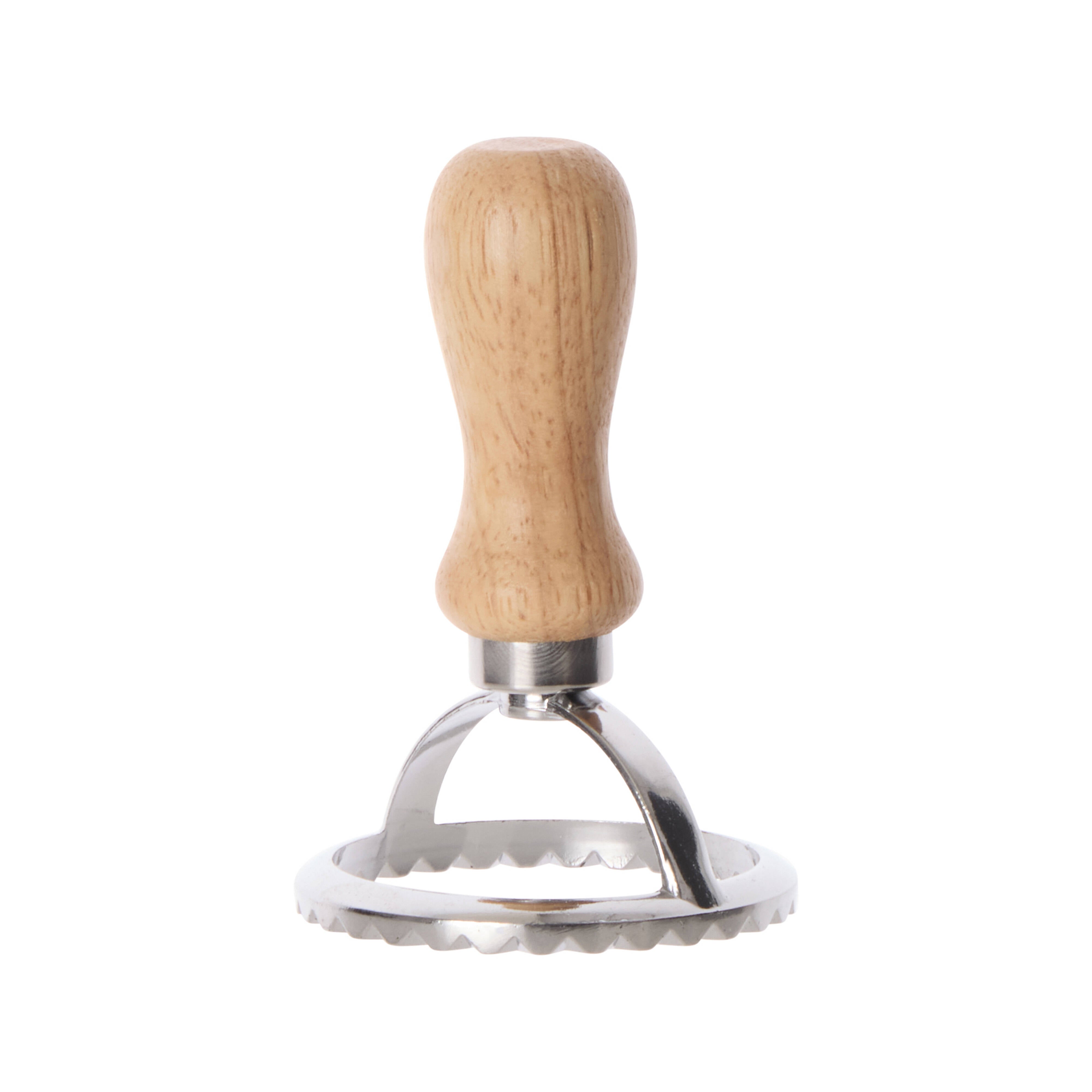 Davis & Waddell Ravioli Round Cutter Silver & Beechwood