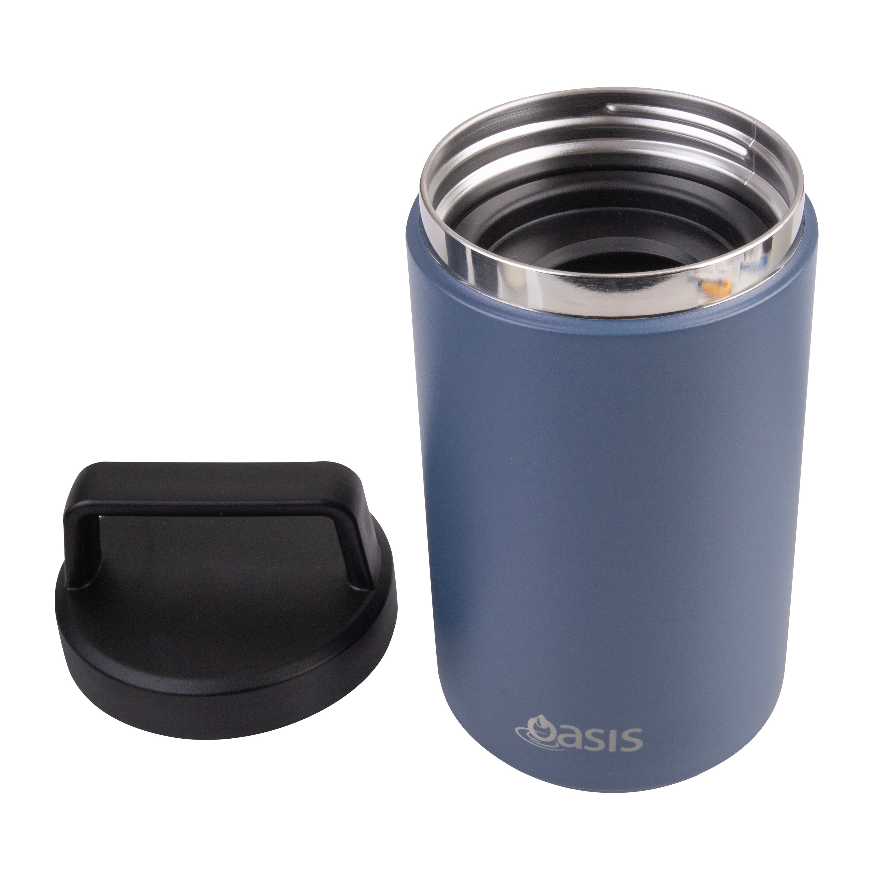 Oasis Double Wall Insulated Food Flask W/ Handle 700ml - Indigo