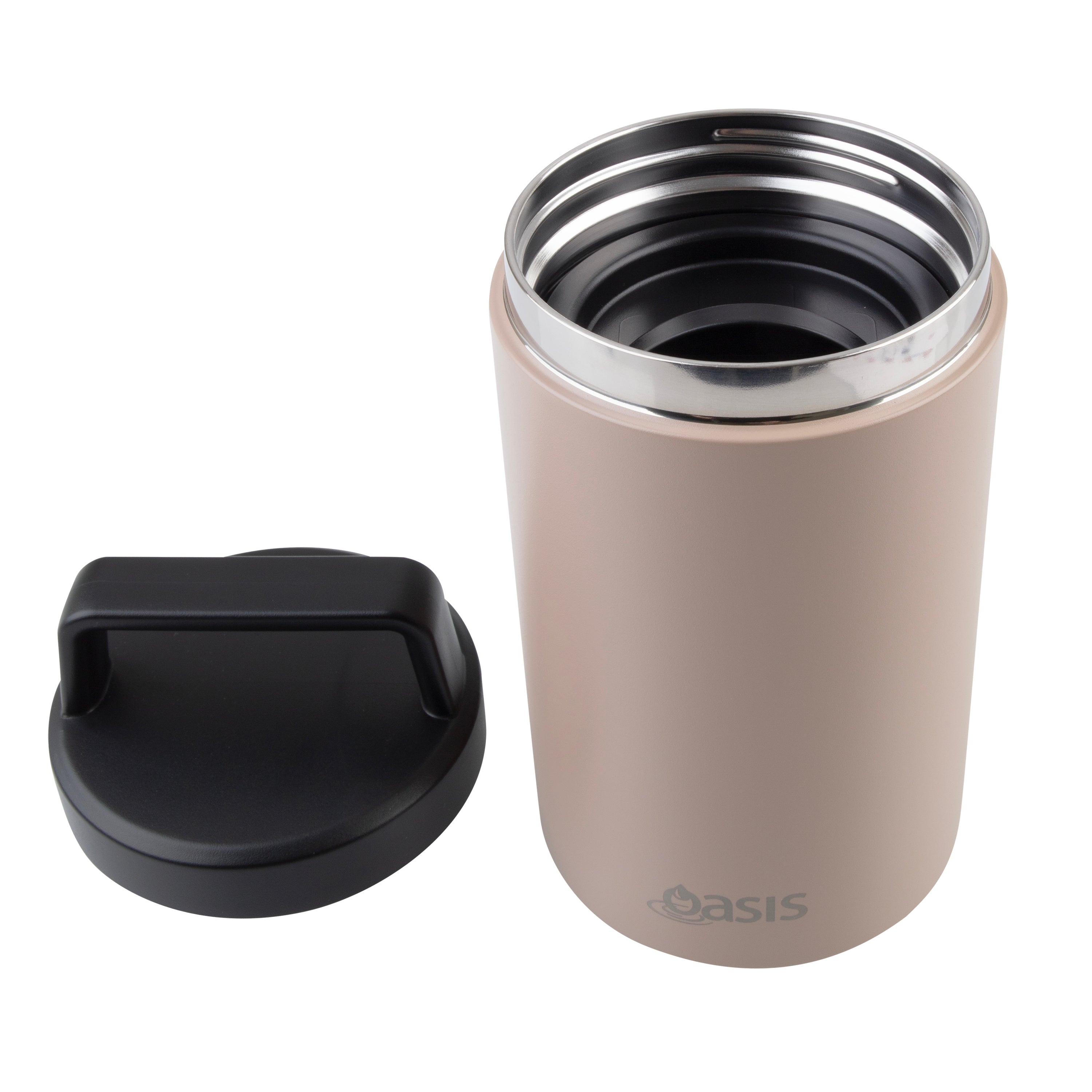 Oasis Double Wall Insulated Food Flask W/ Handle 700ml - Latte