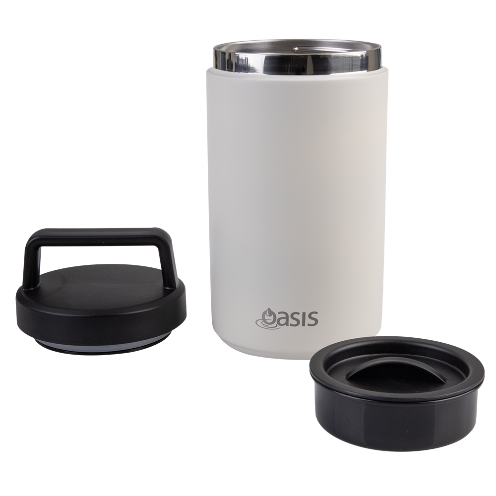 Oasis Double Wall Insulated Food Flask W/ Handle 700ml - Alabaster
